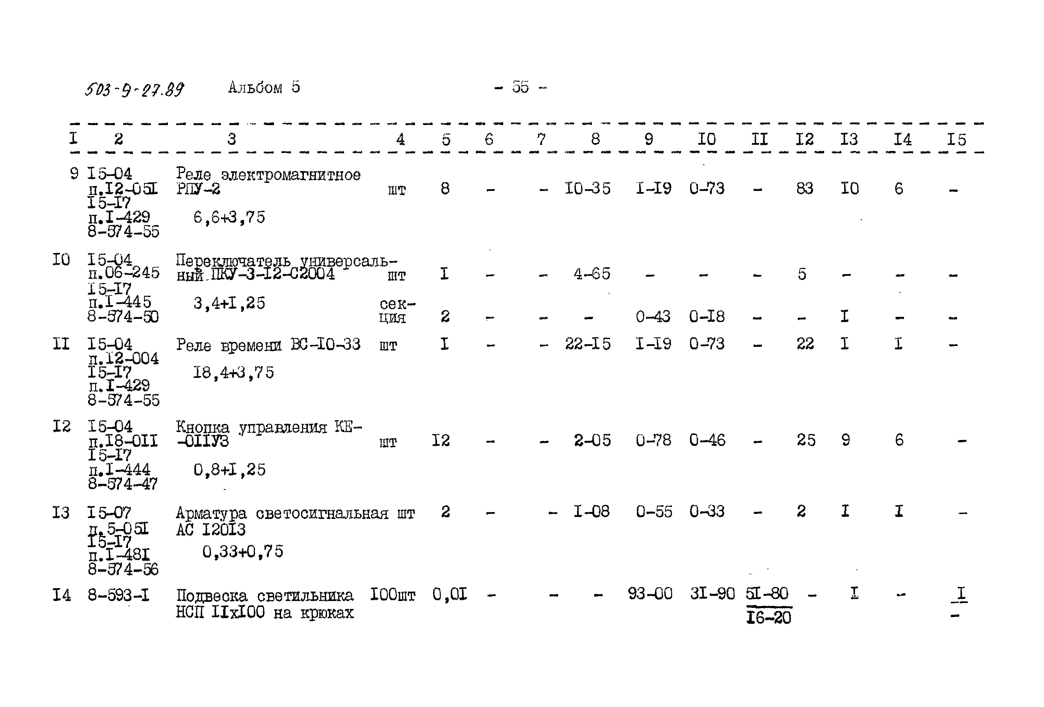 Типовой проект 503-9-27.89