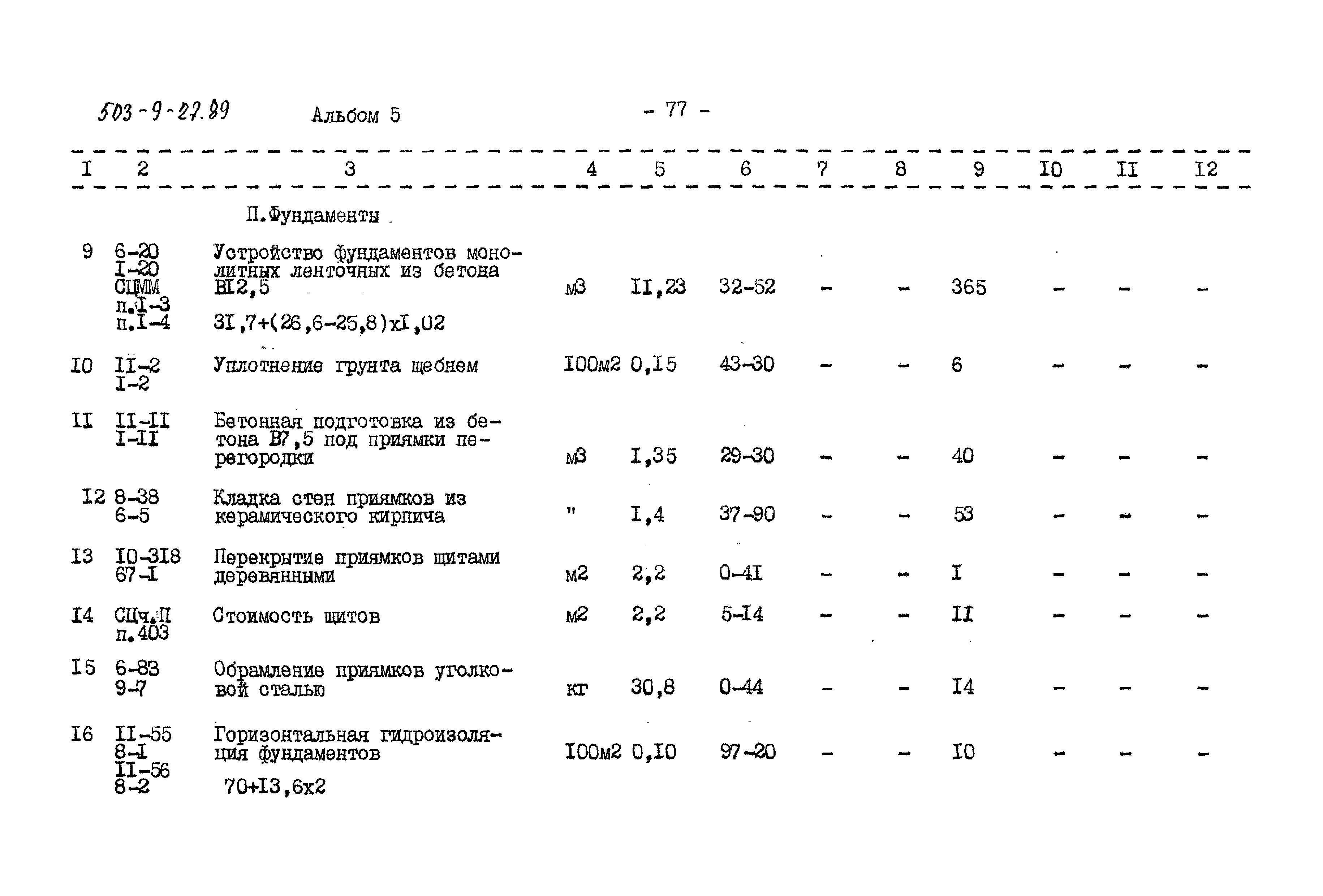 Типовой проект 503-9-27.89