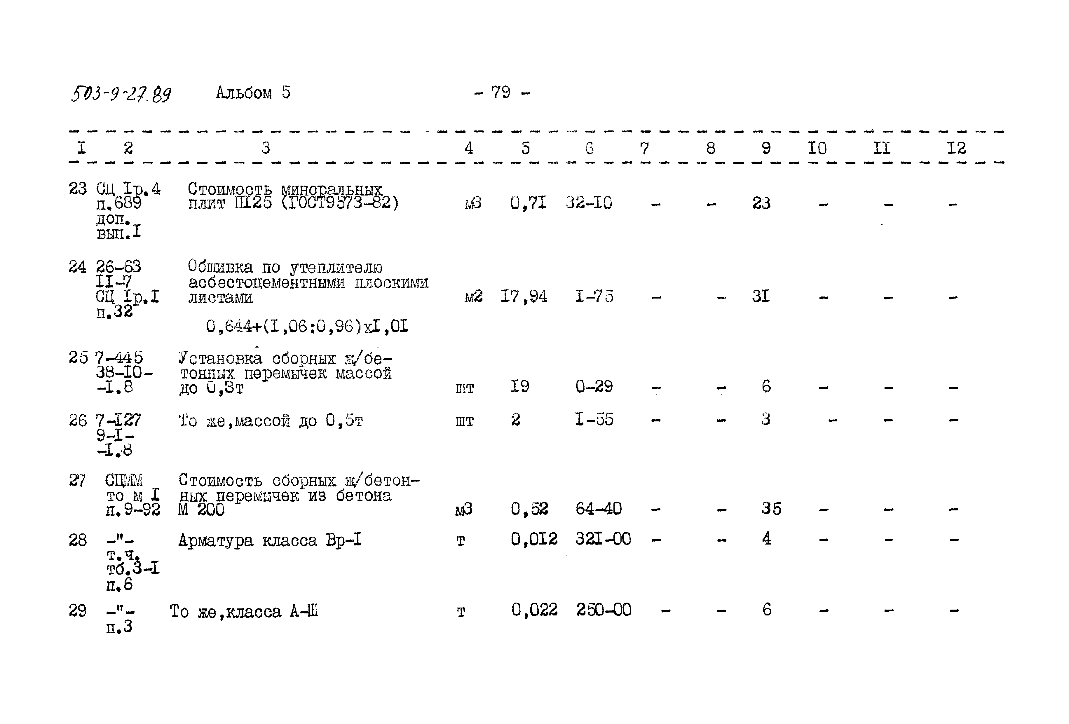 Типовой проект 503-9-27.89