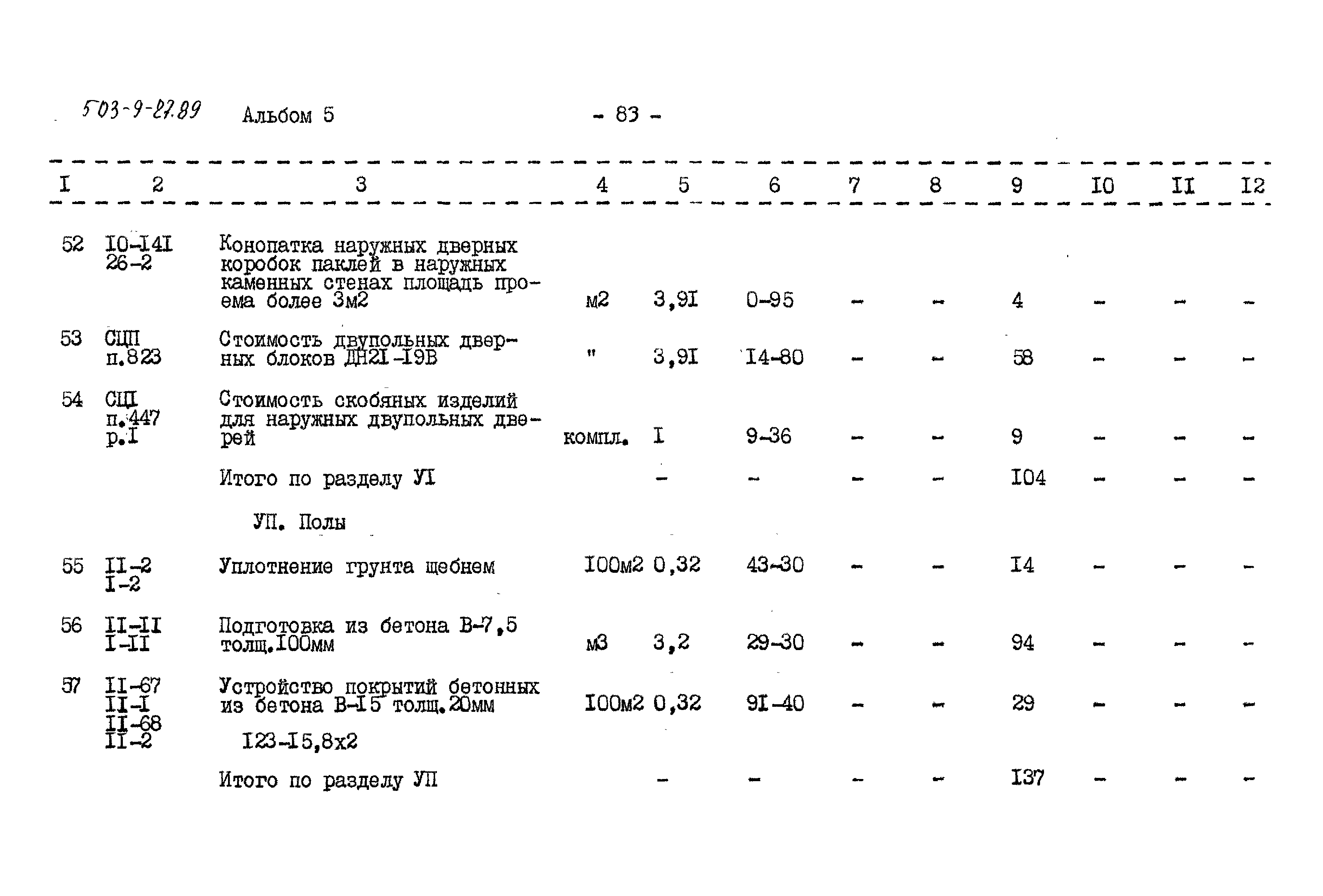 Типовой проект 503-9-27.89
