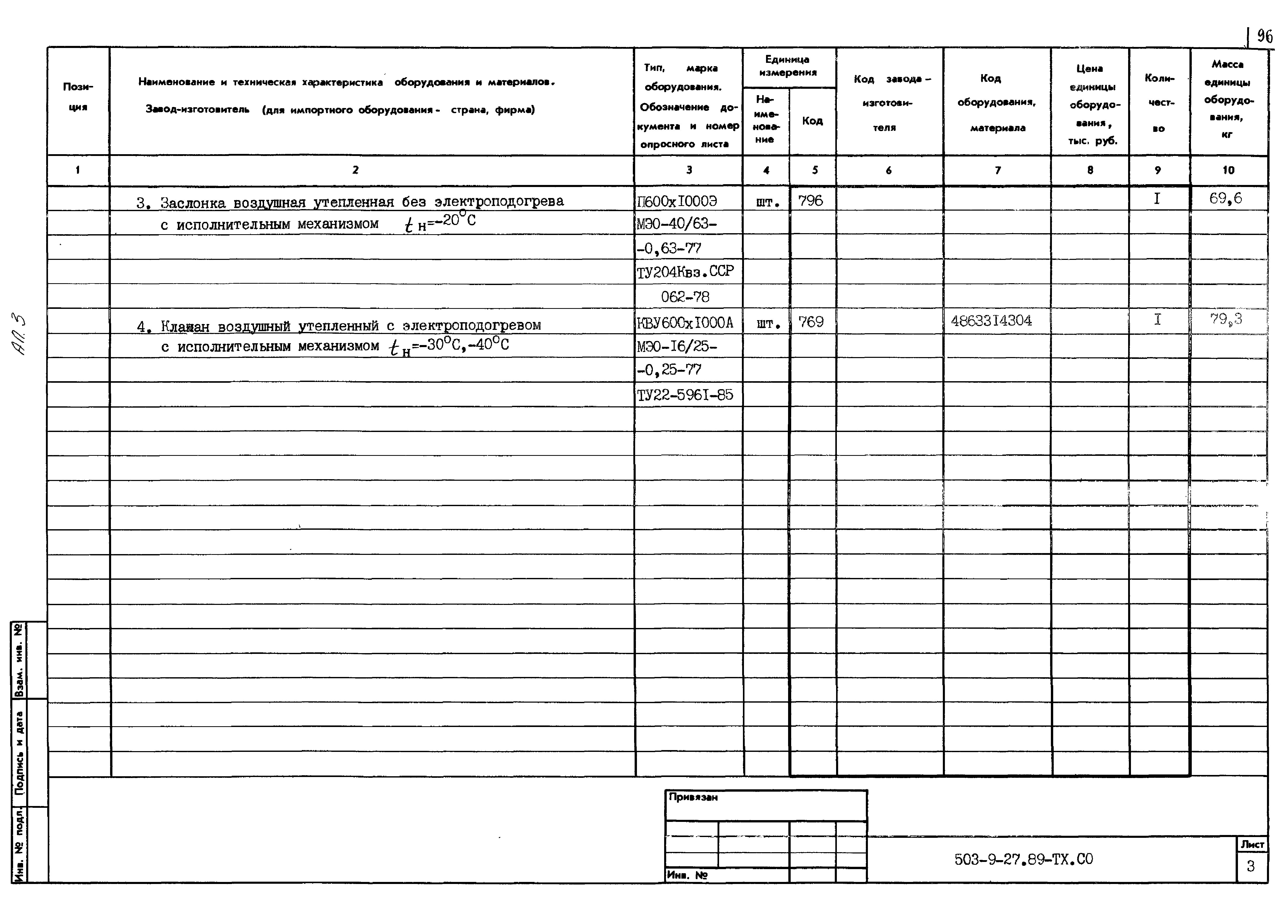 Типовой проект 503-9-27.89