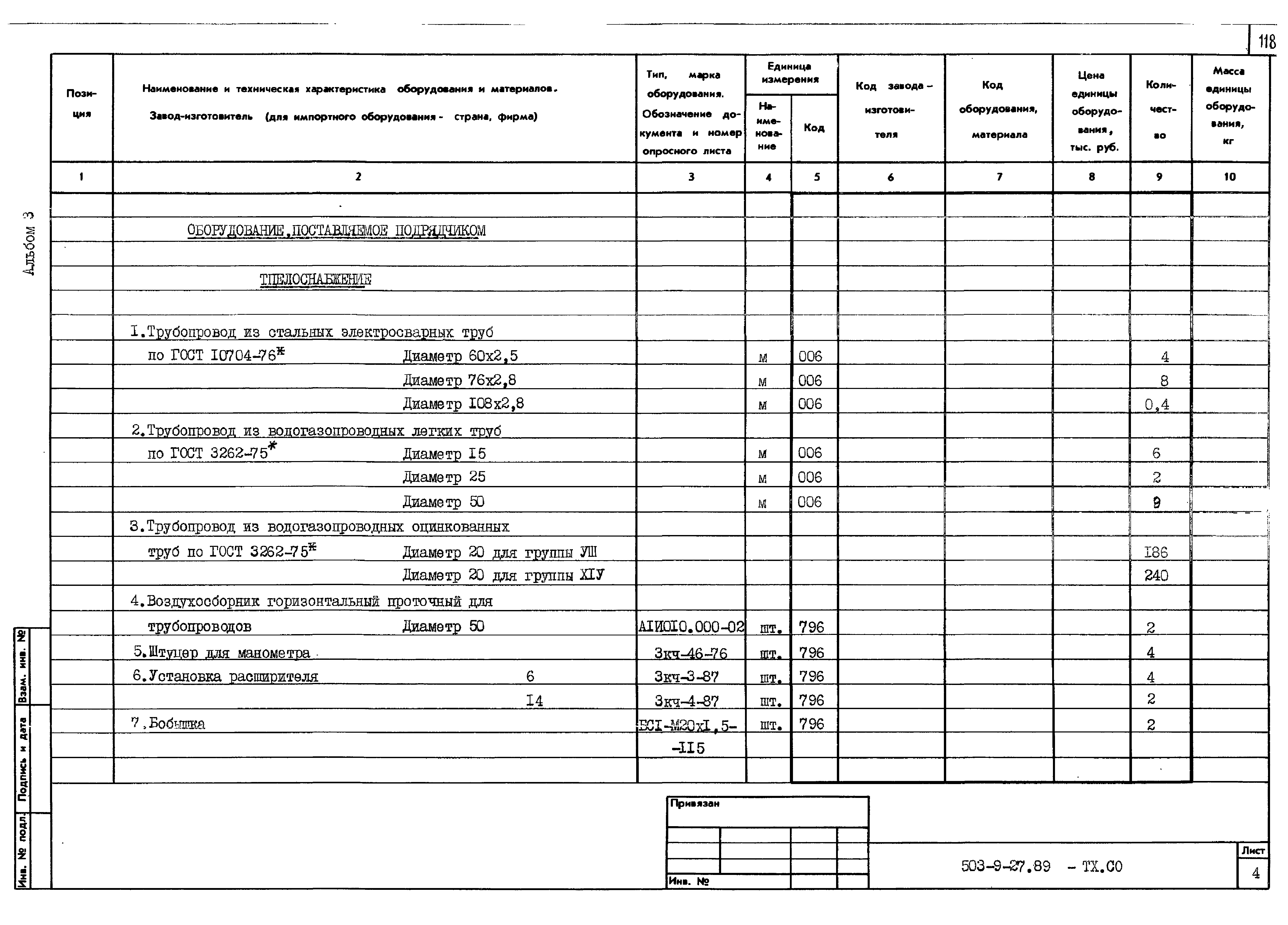 Типовой проект 503-9-27.89