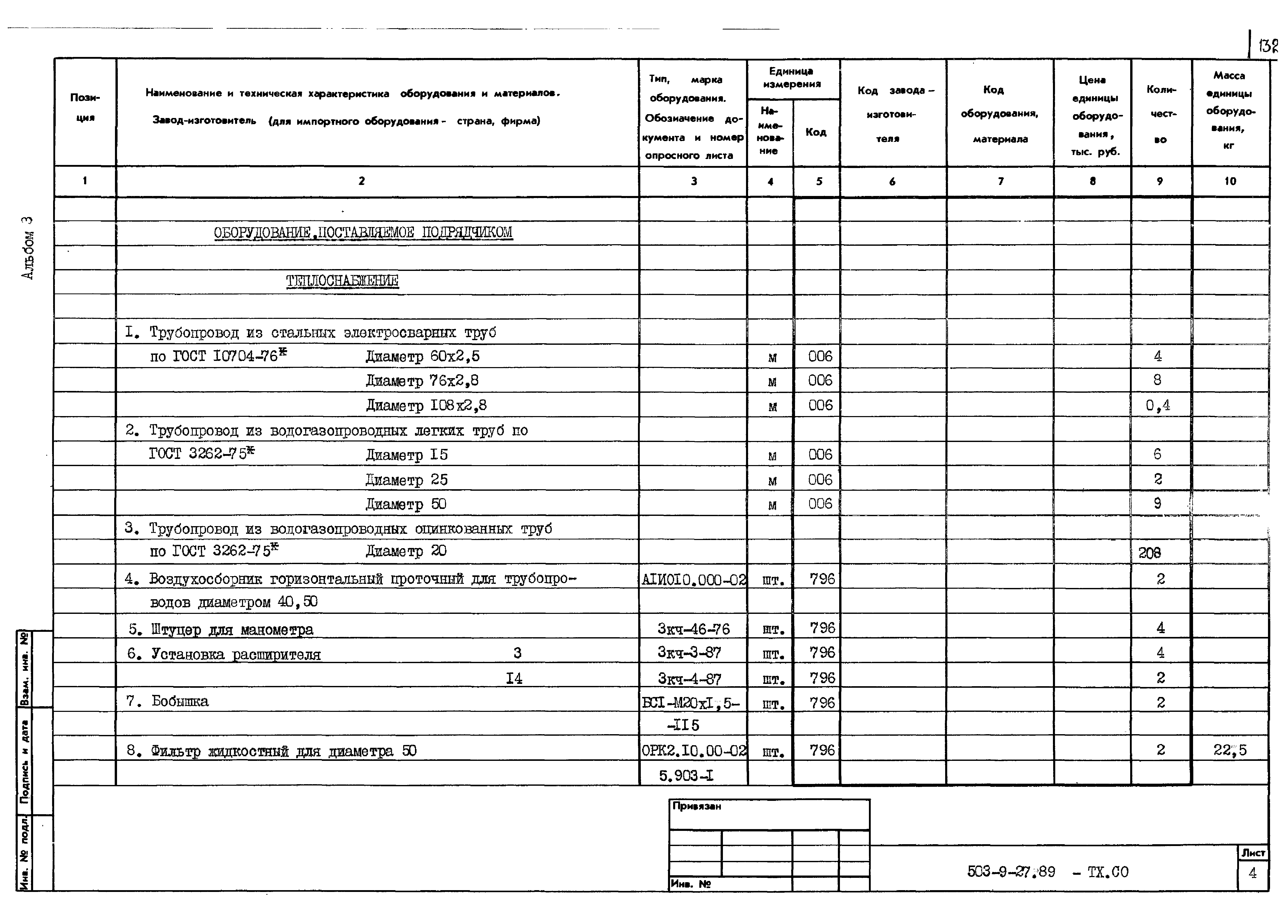 Типовой проект 503-9-27.89
