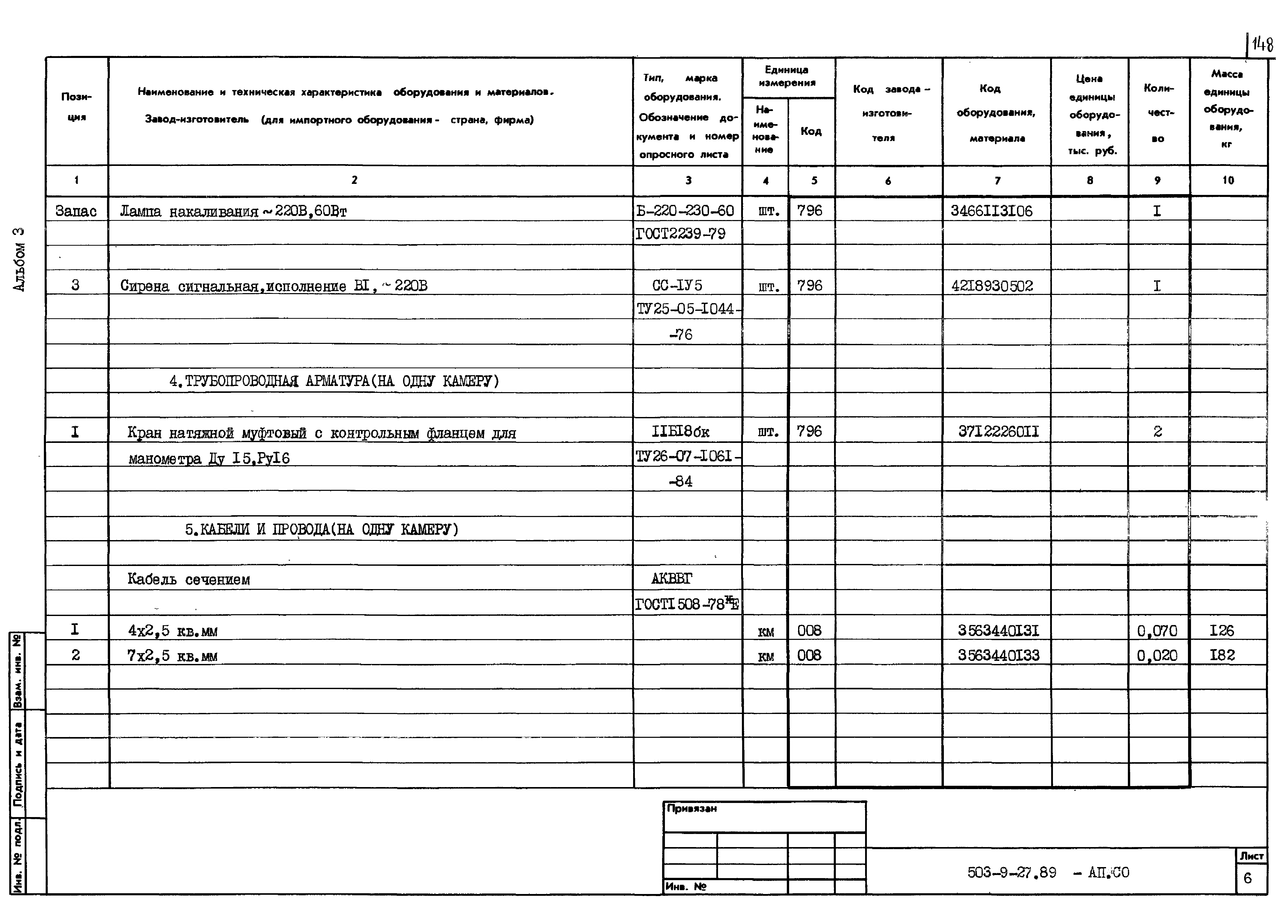 Типовой проект 503-9-27.89