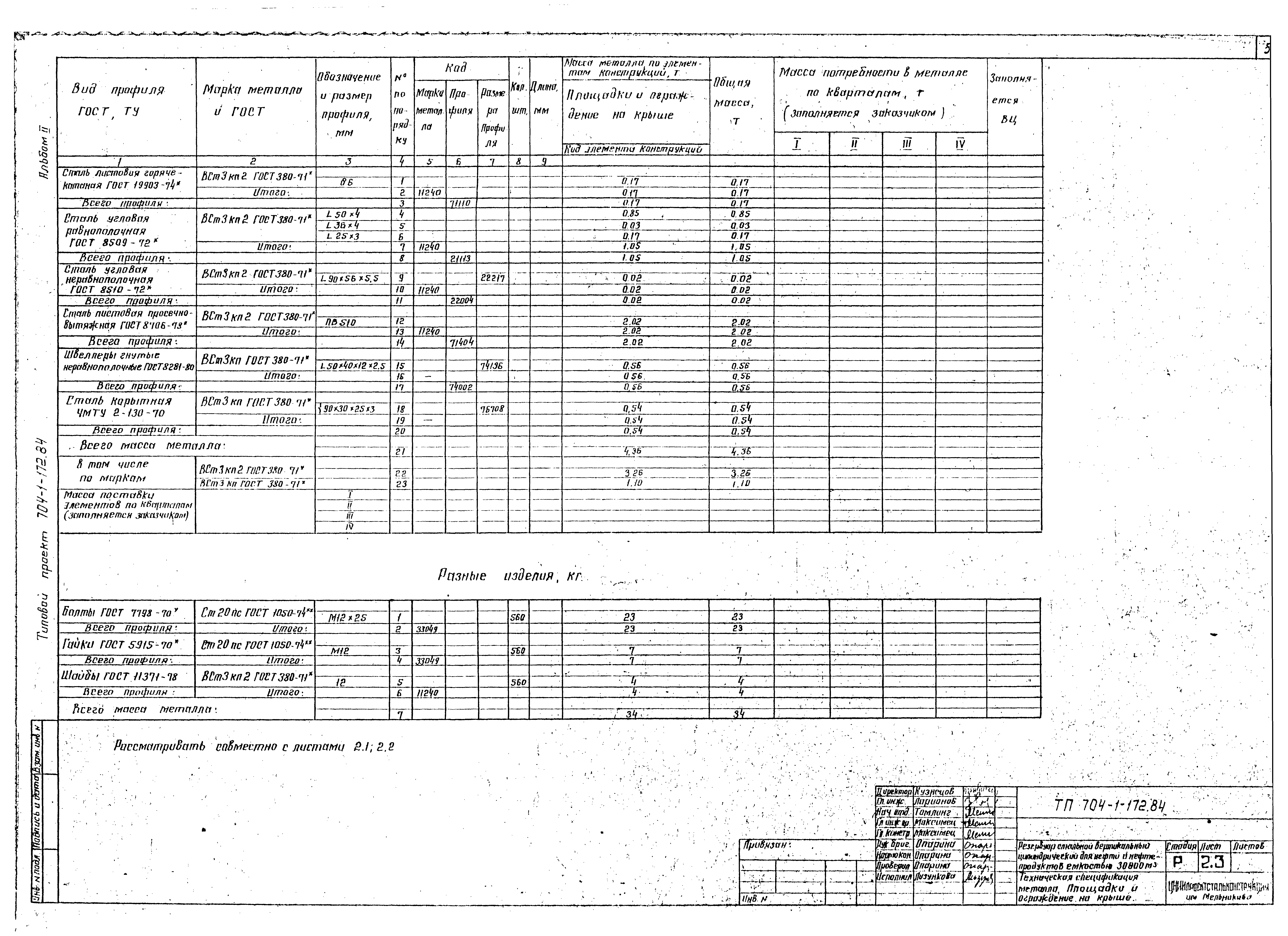 Типовой проект 704-1-172.84
