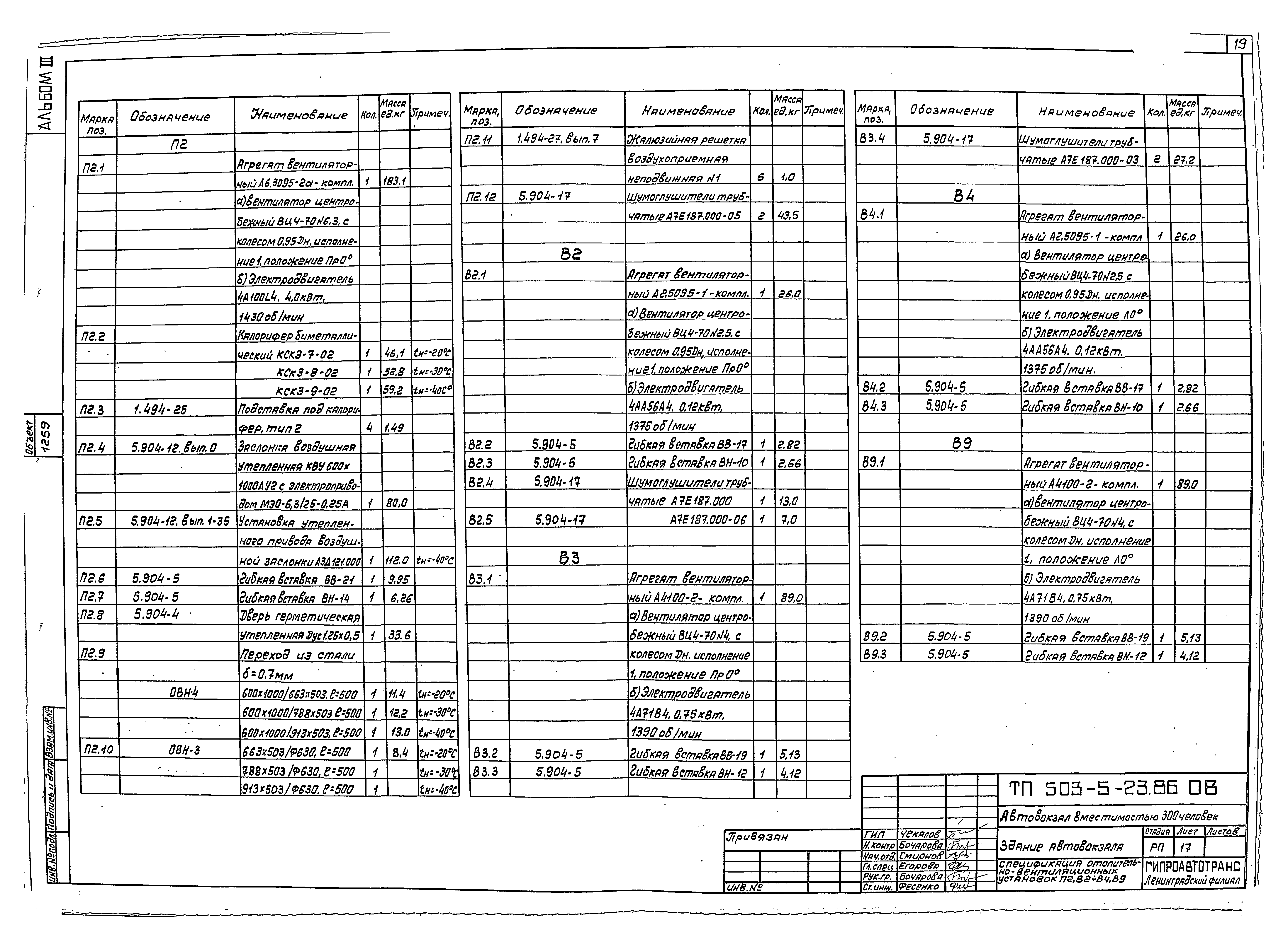 Типовой проект 503-5-23.86