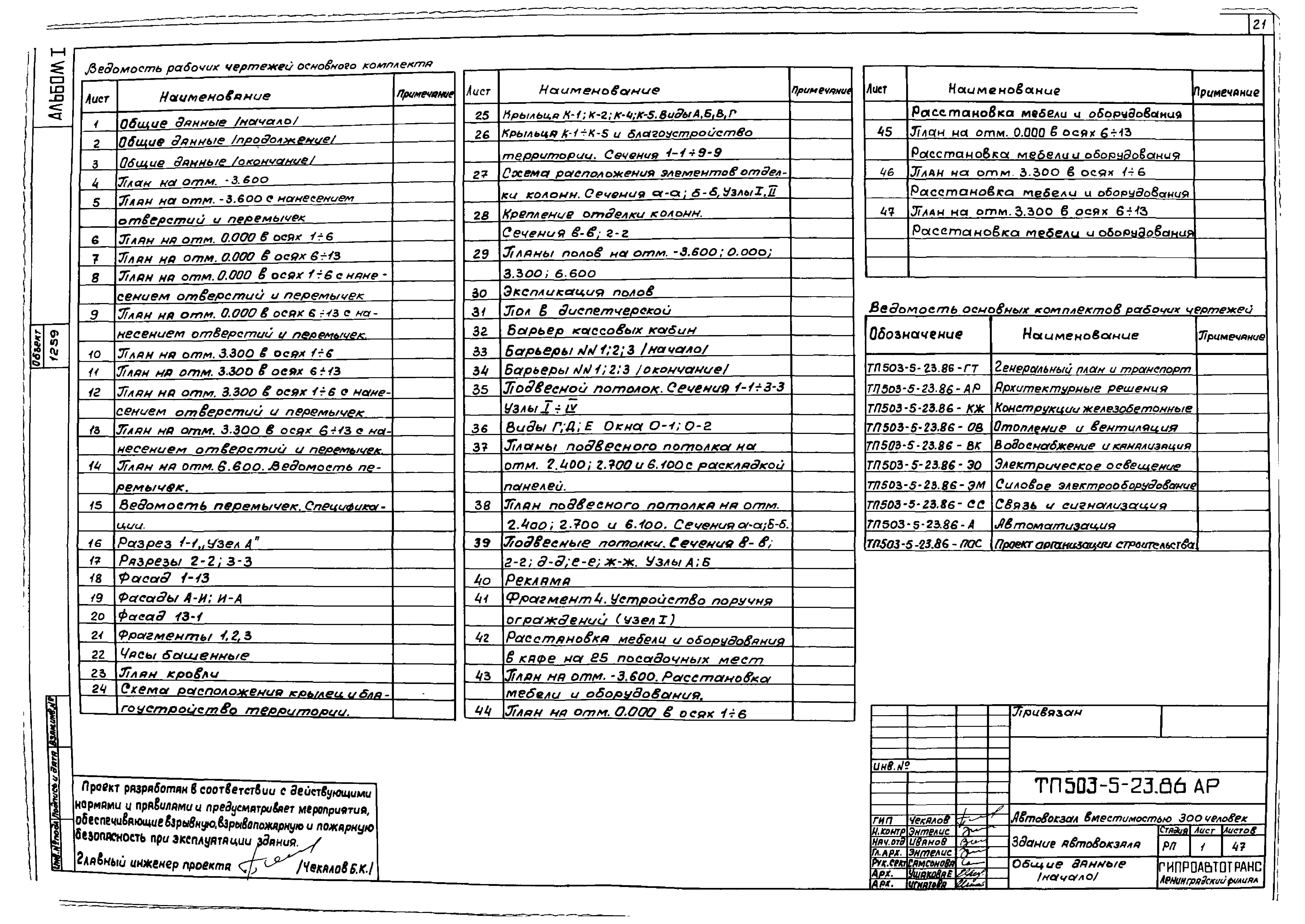 Типовой проект 503-5-23.86