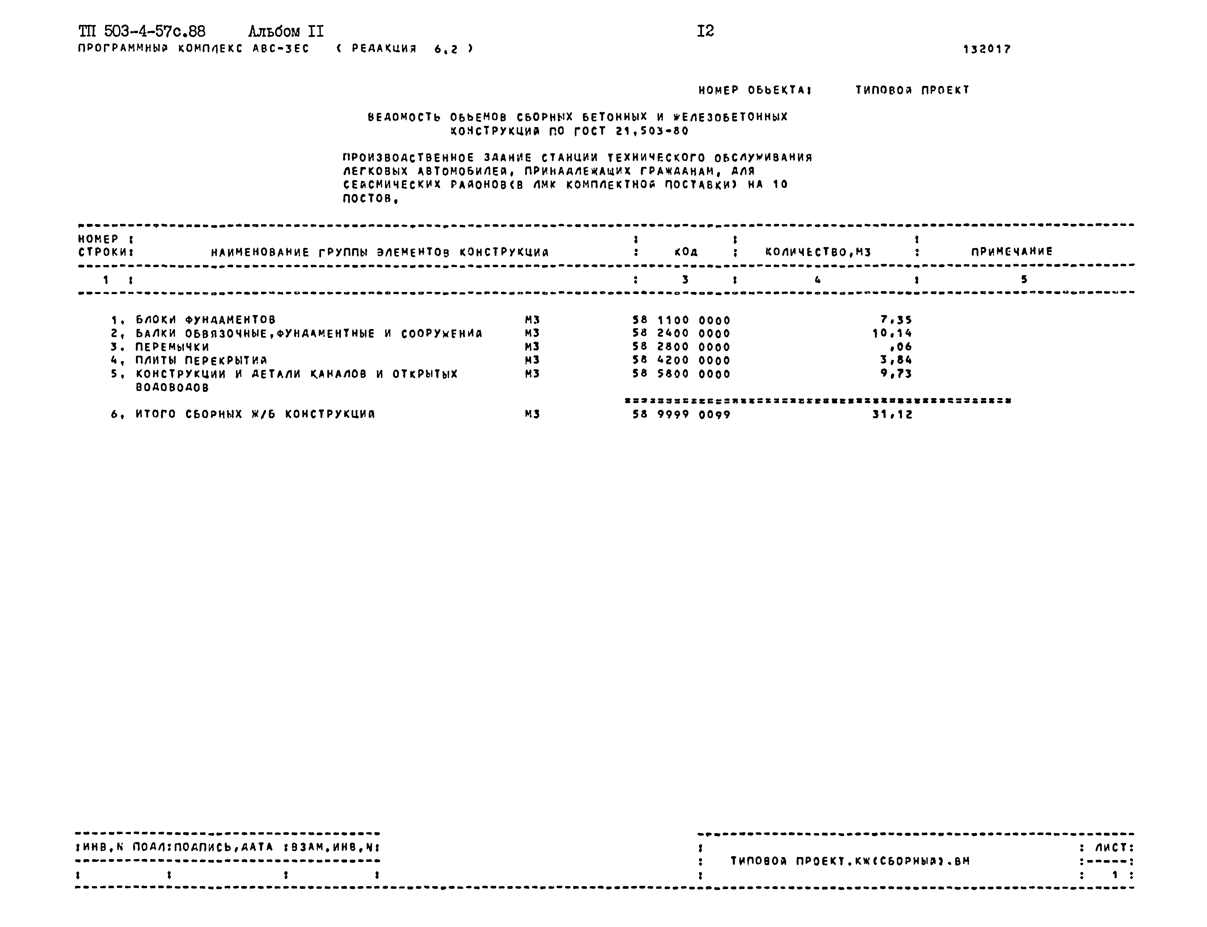 Типовой проект 503-4-57с.88