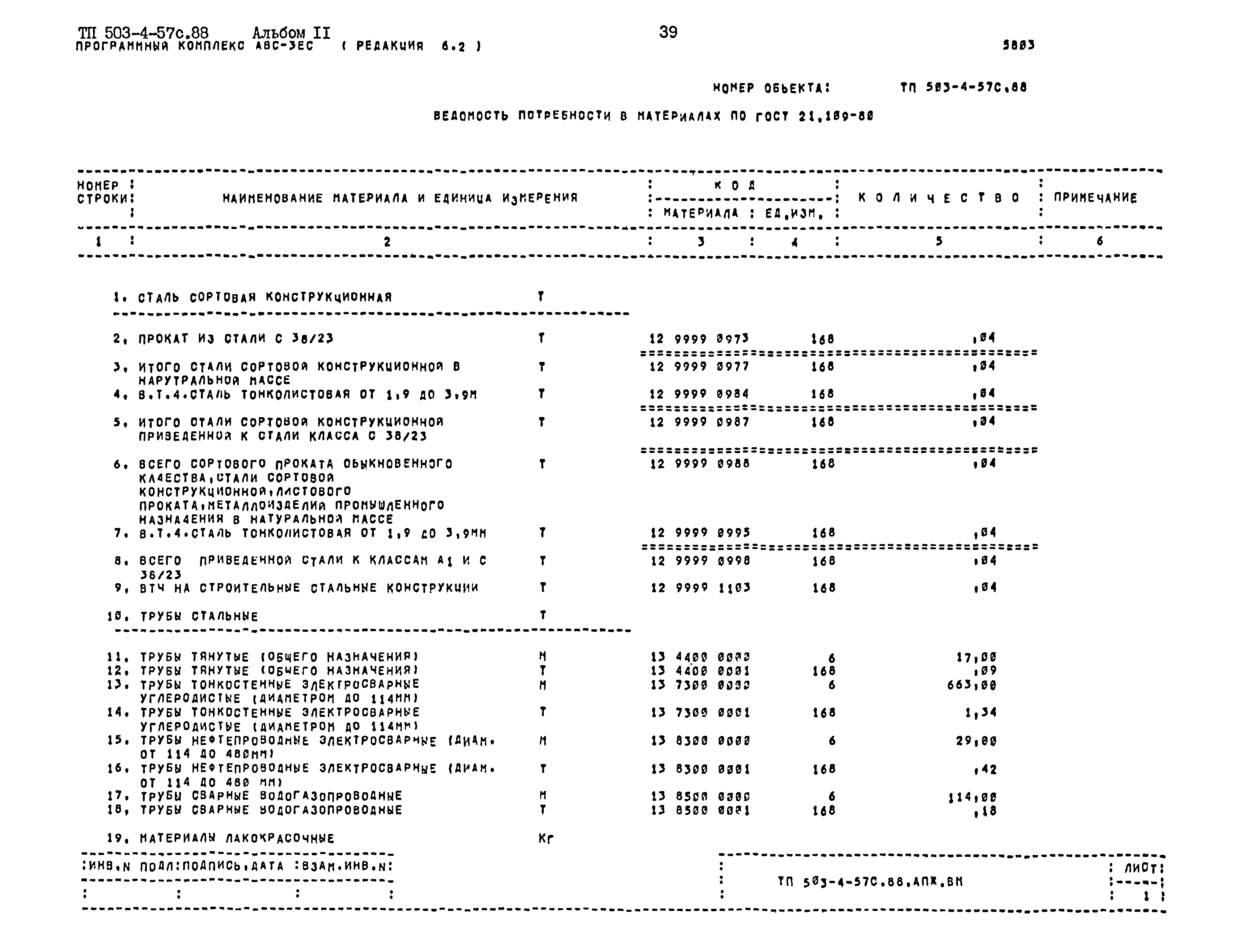 Типовой проект 503-4-57с.88