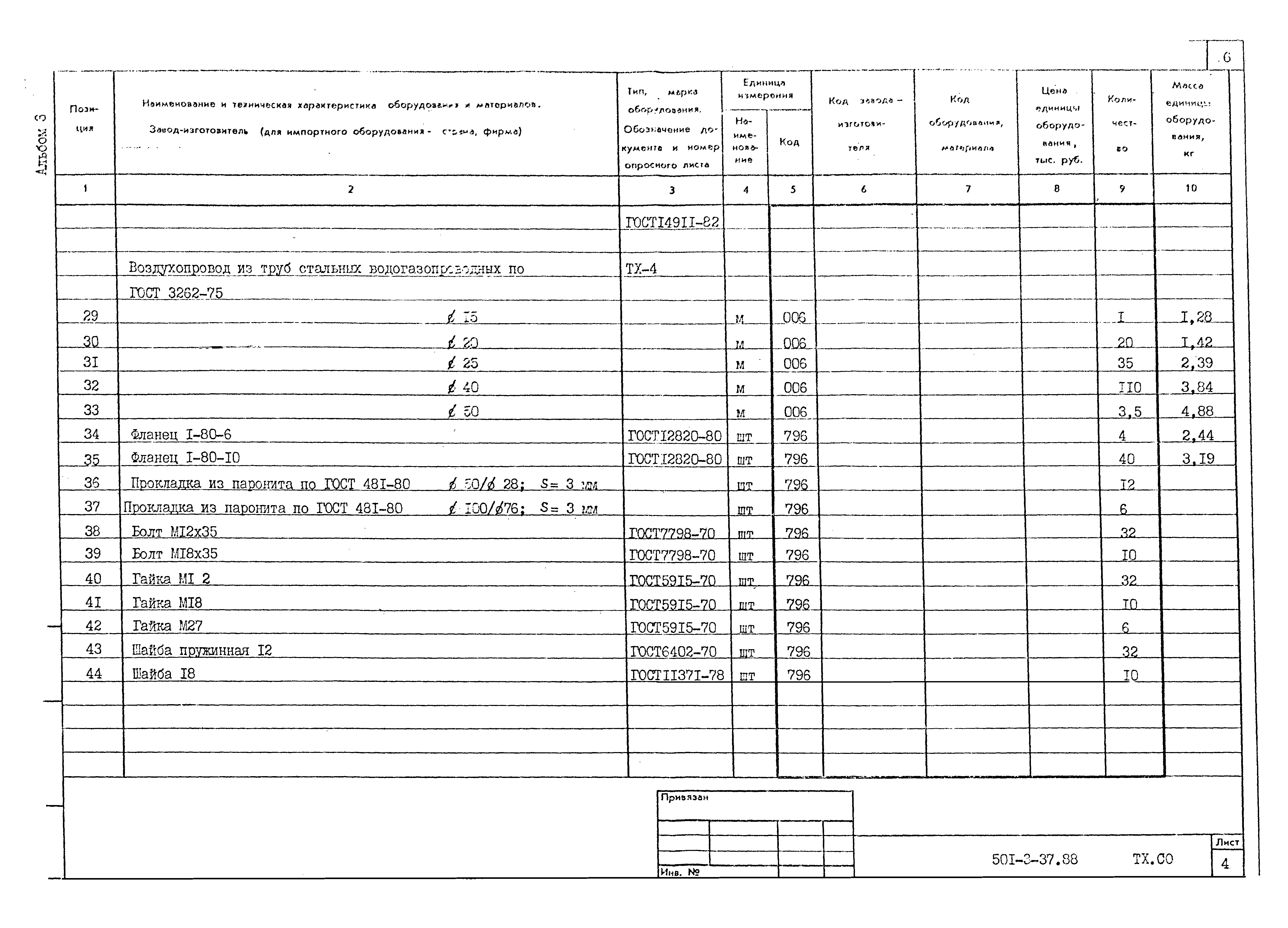 Типовой проект 501-3-37.88