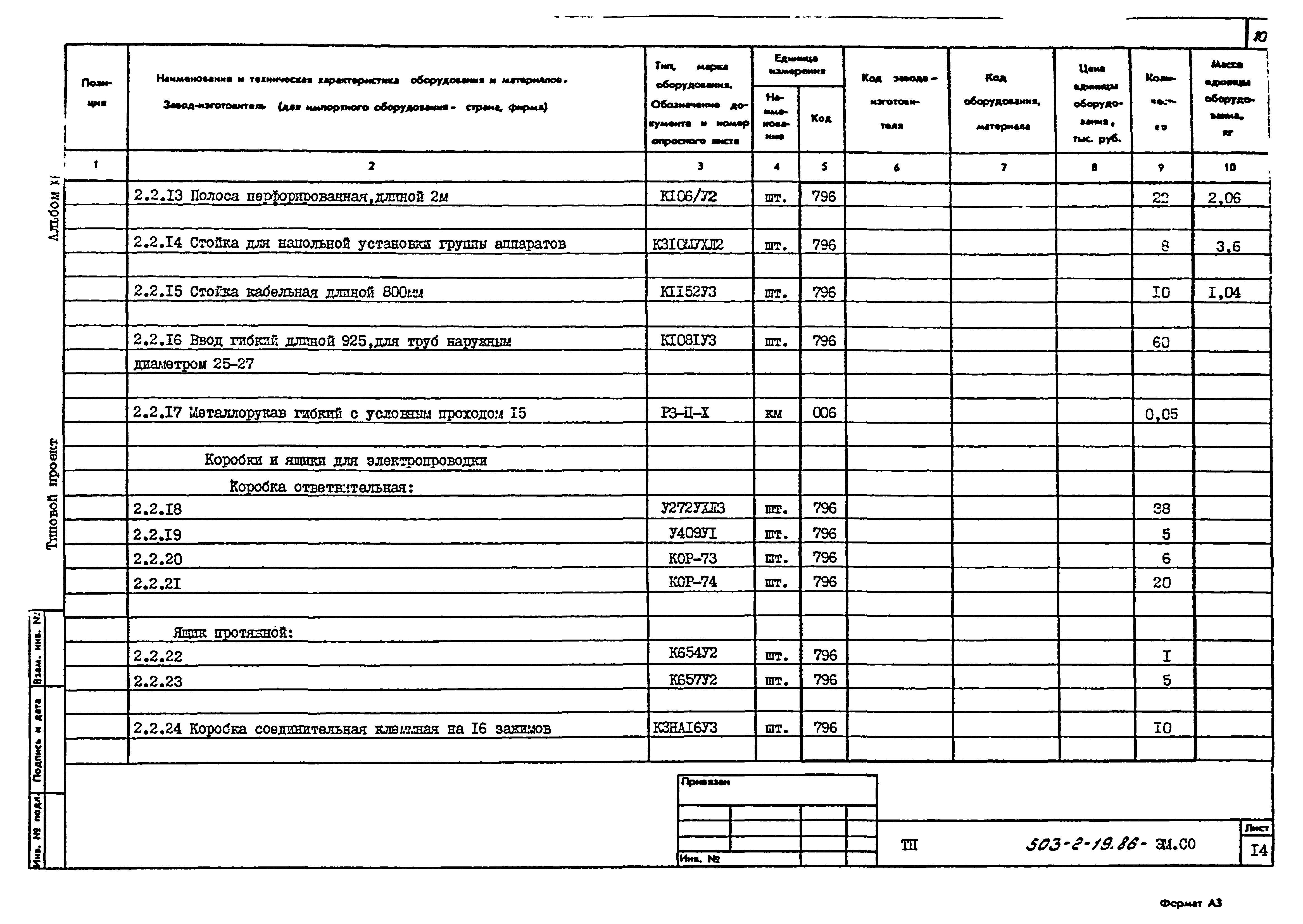Типовой проект 503-2-19.86