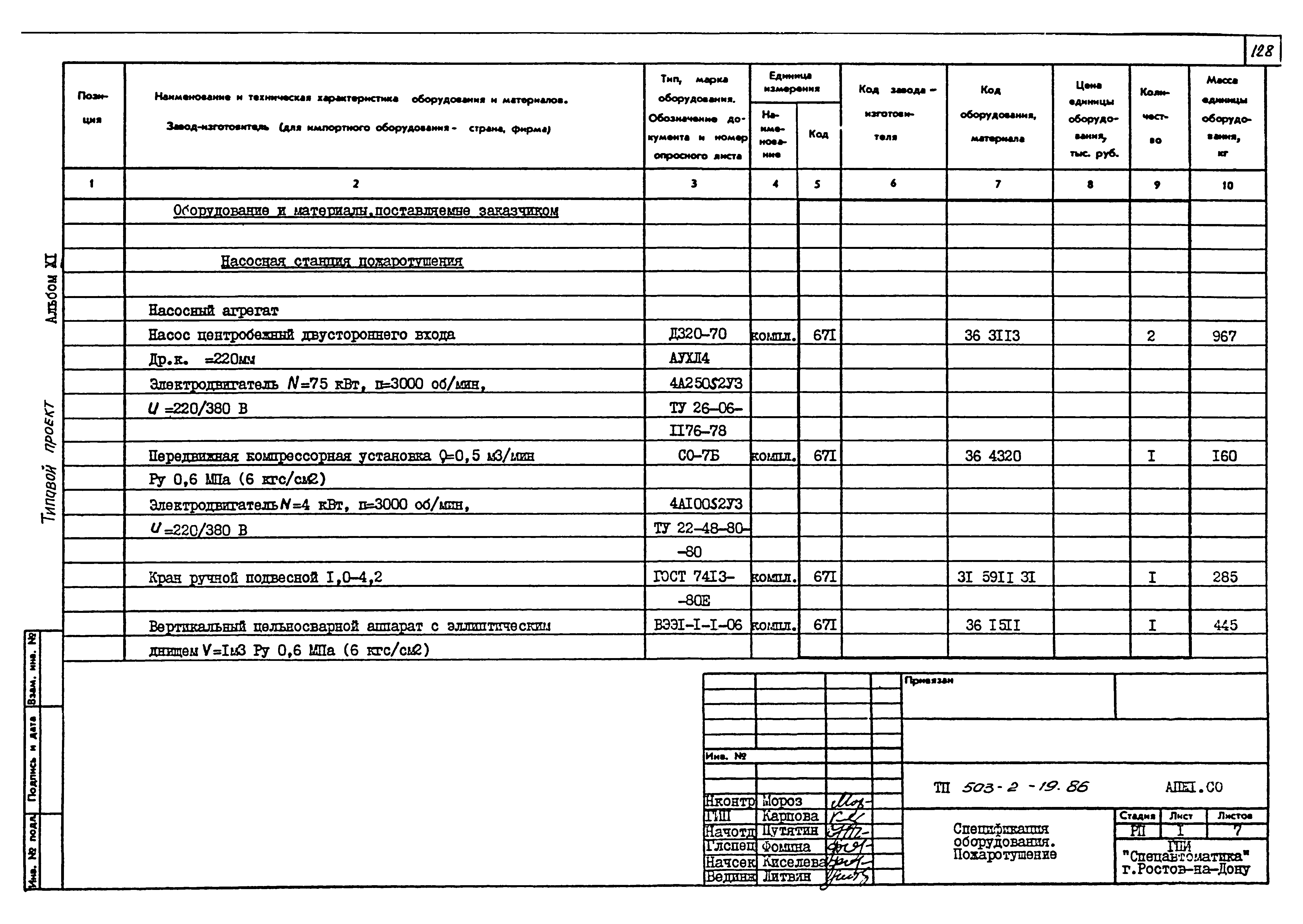 Типовой проект 503-2-19.86