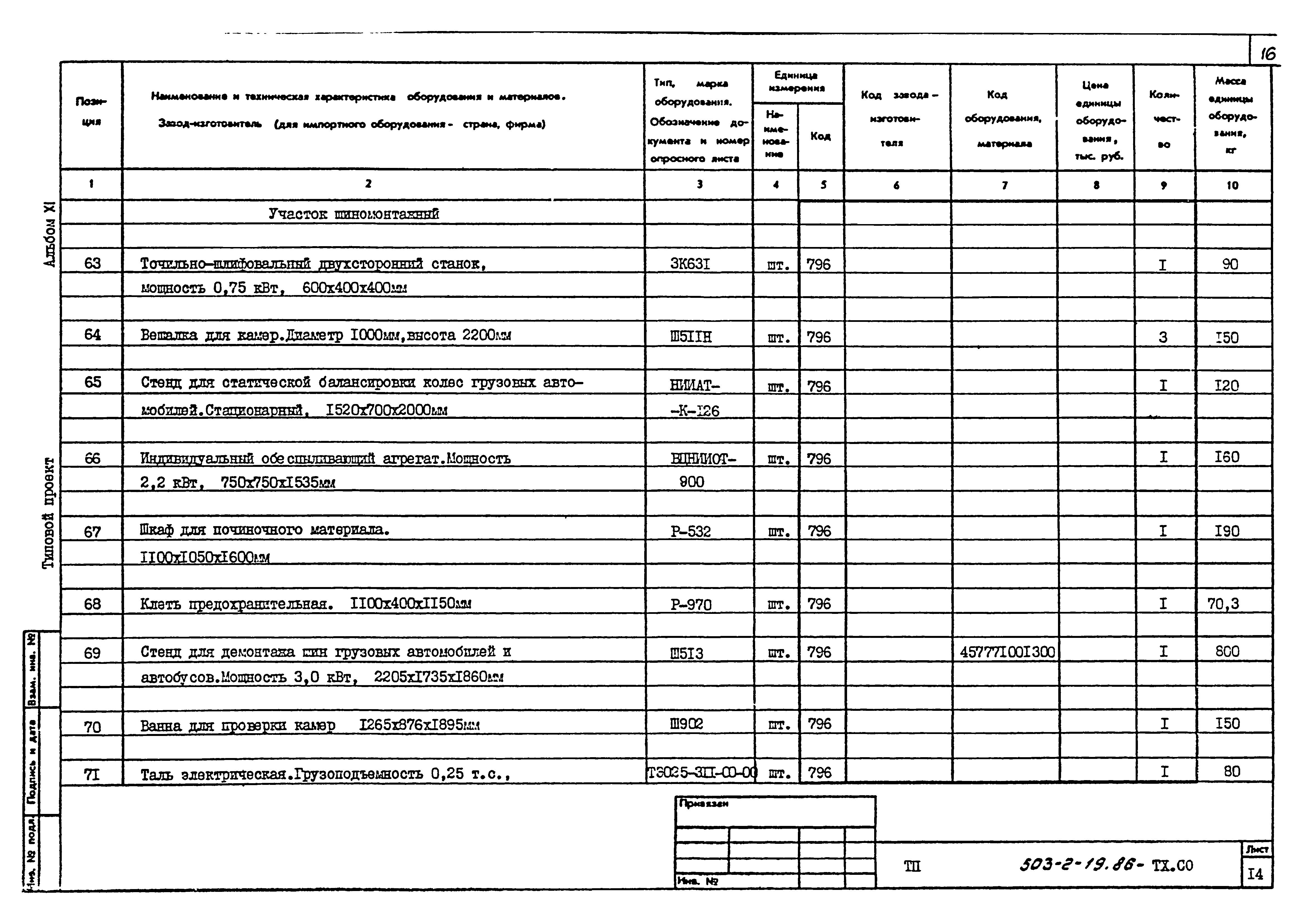 Типовой проект 503-2-19.86