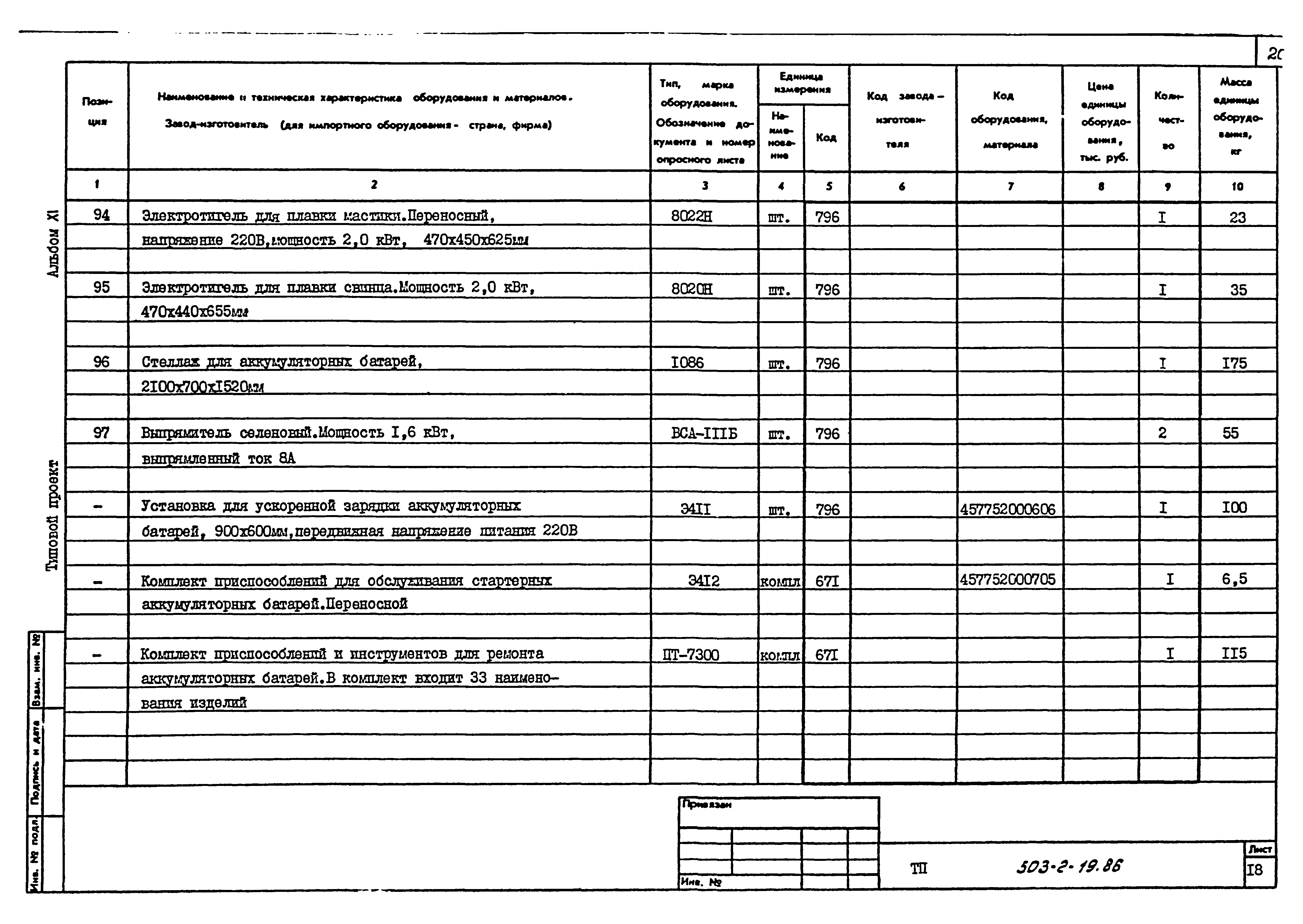 Типовой проект 503-2-19.86
