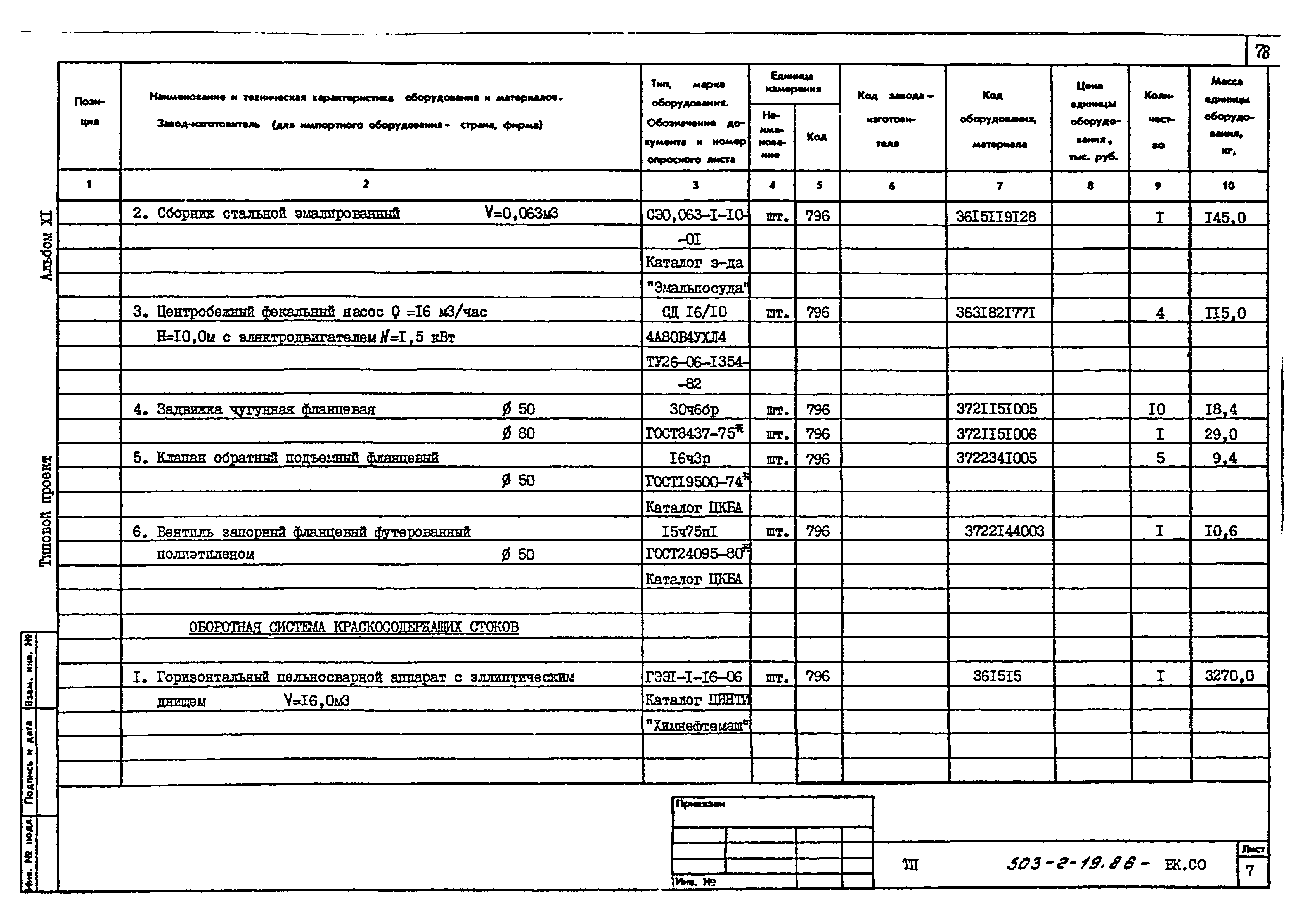 Типовой проект 503-2-19.86