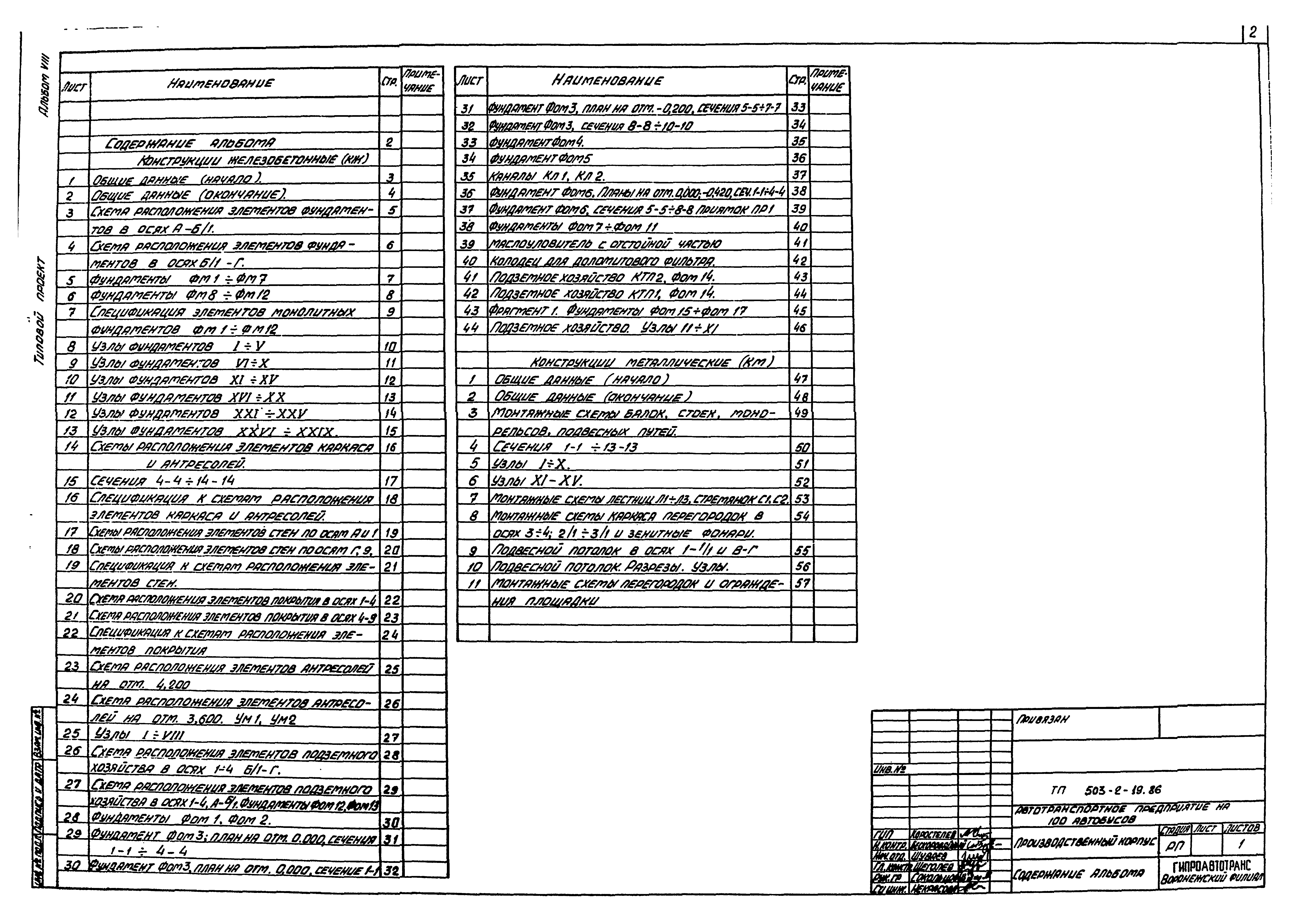 Типовой проект 503-2-19.86