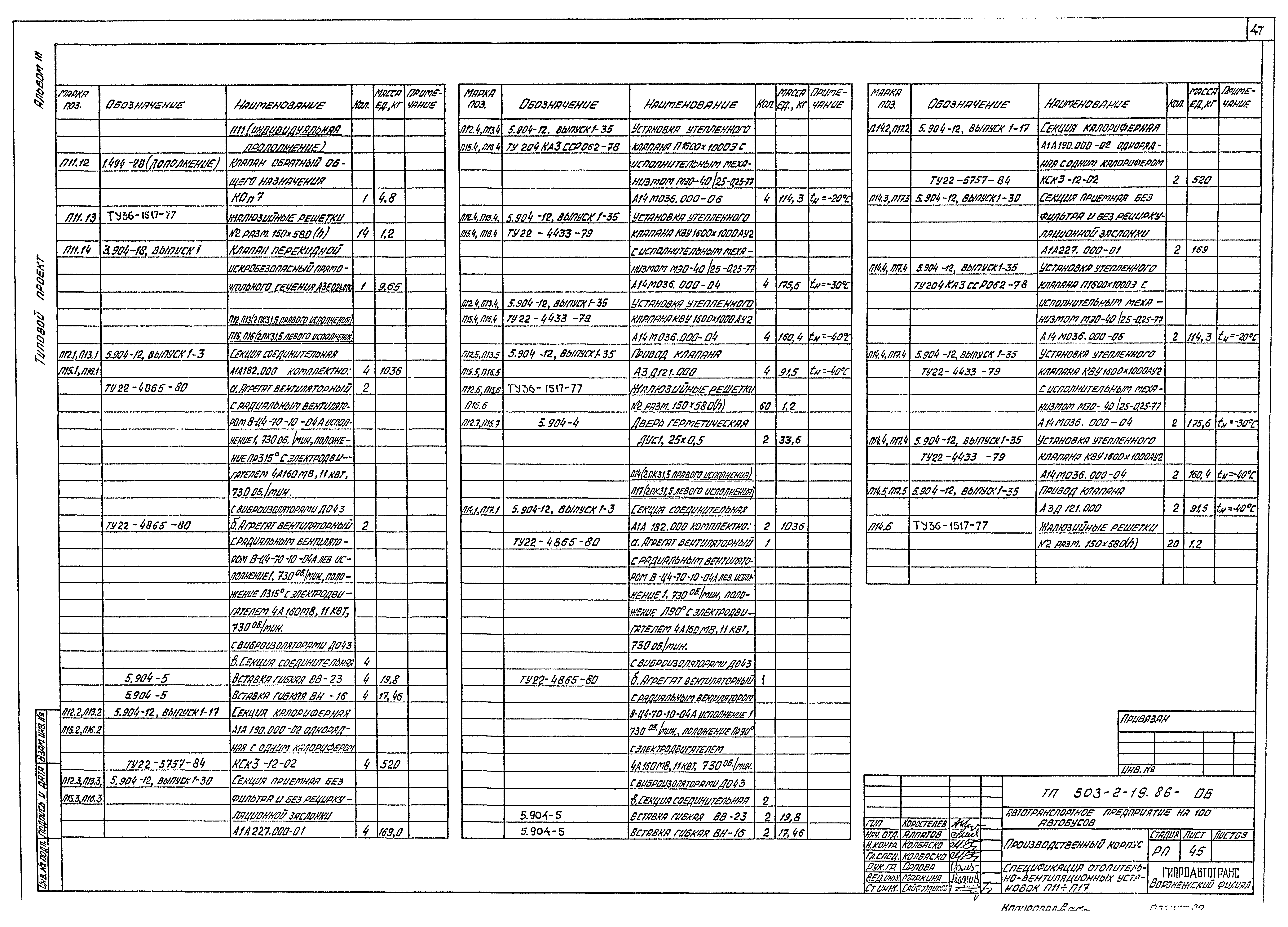 Типовой проект 503-2-19.86