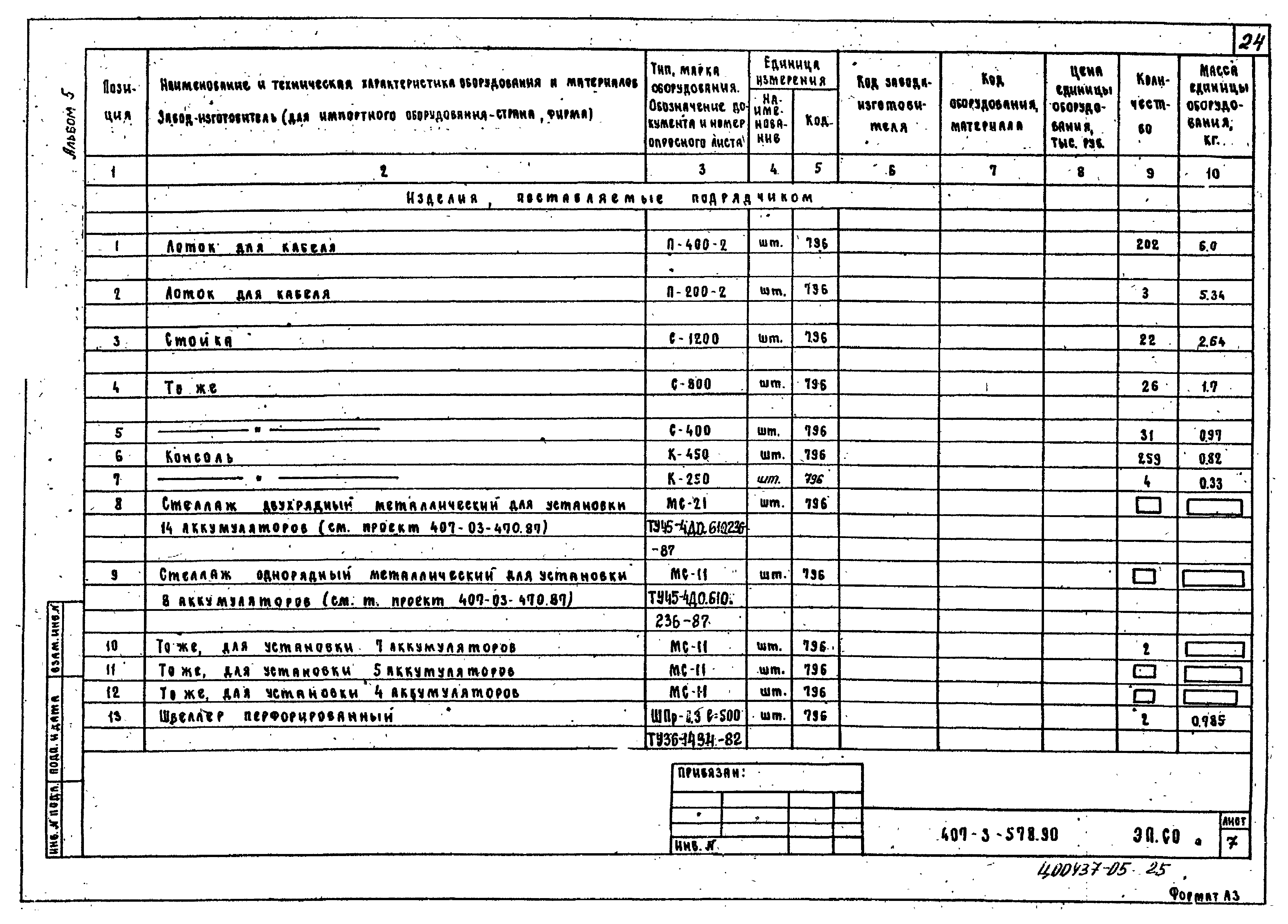 Типовой проект 407-3-578.90