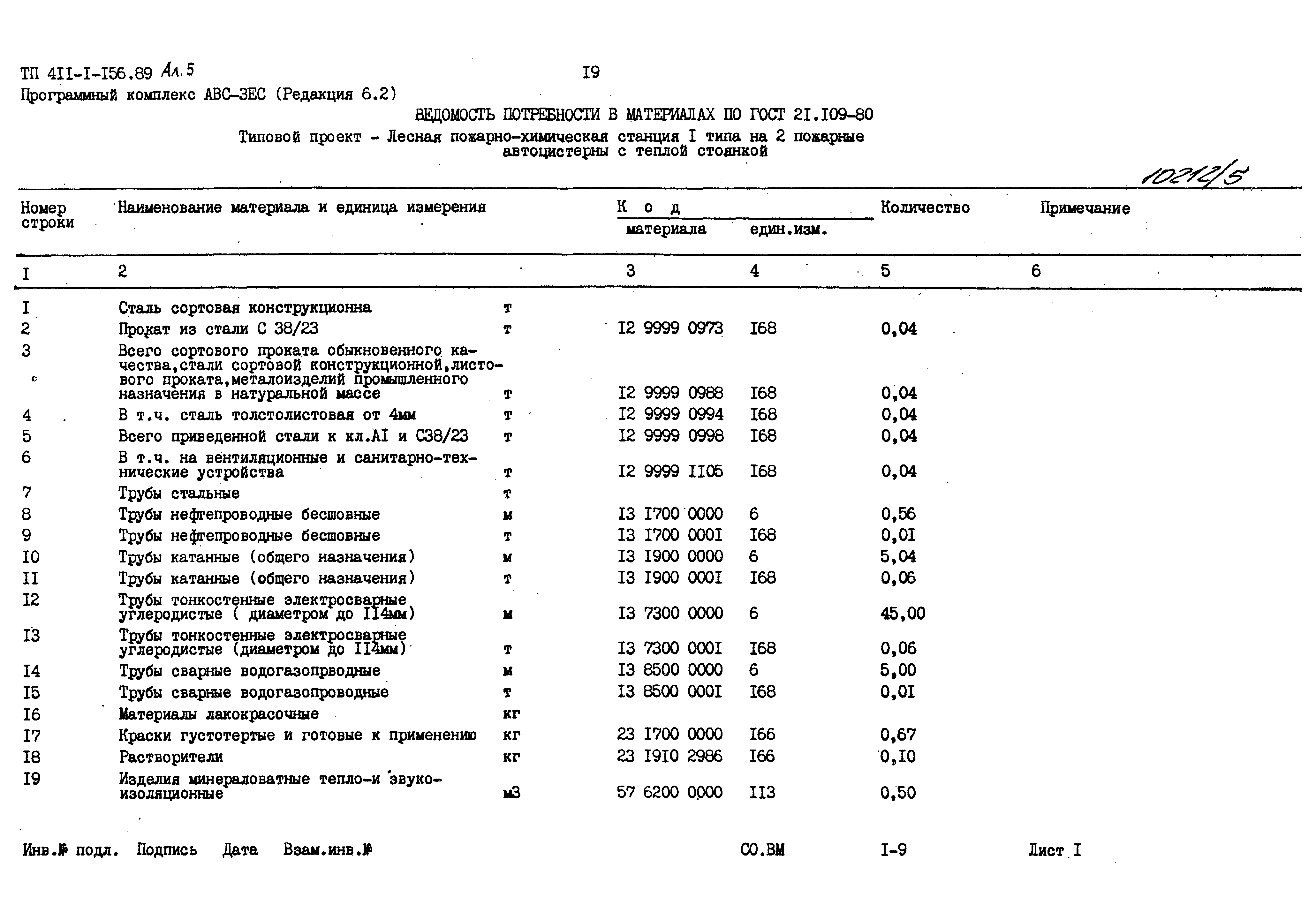 Типовой проект 411-1-156.89