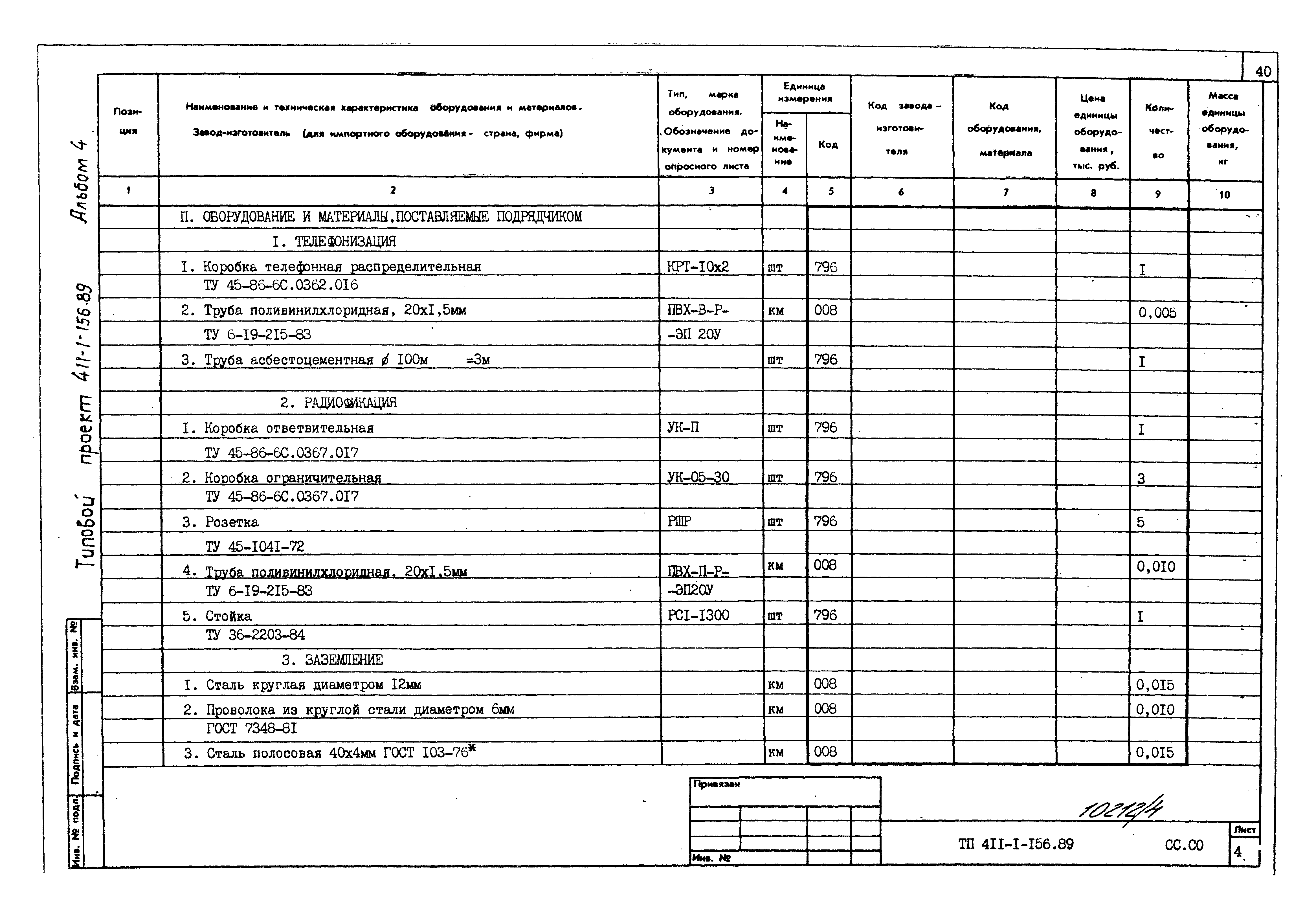 Типовой проект 411-1-156.89