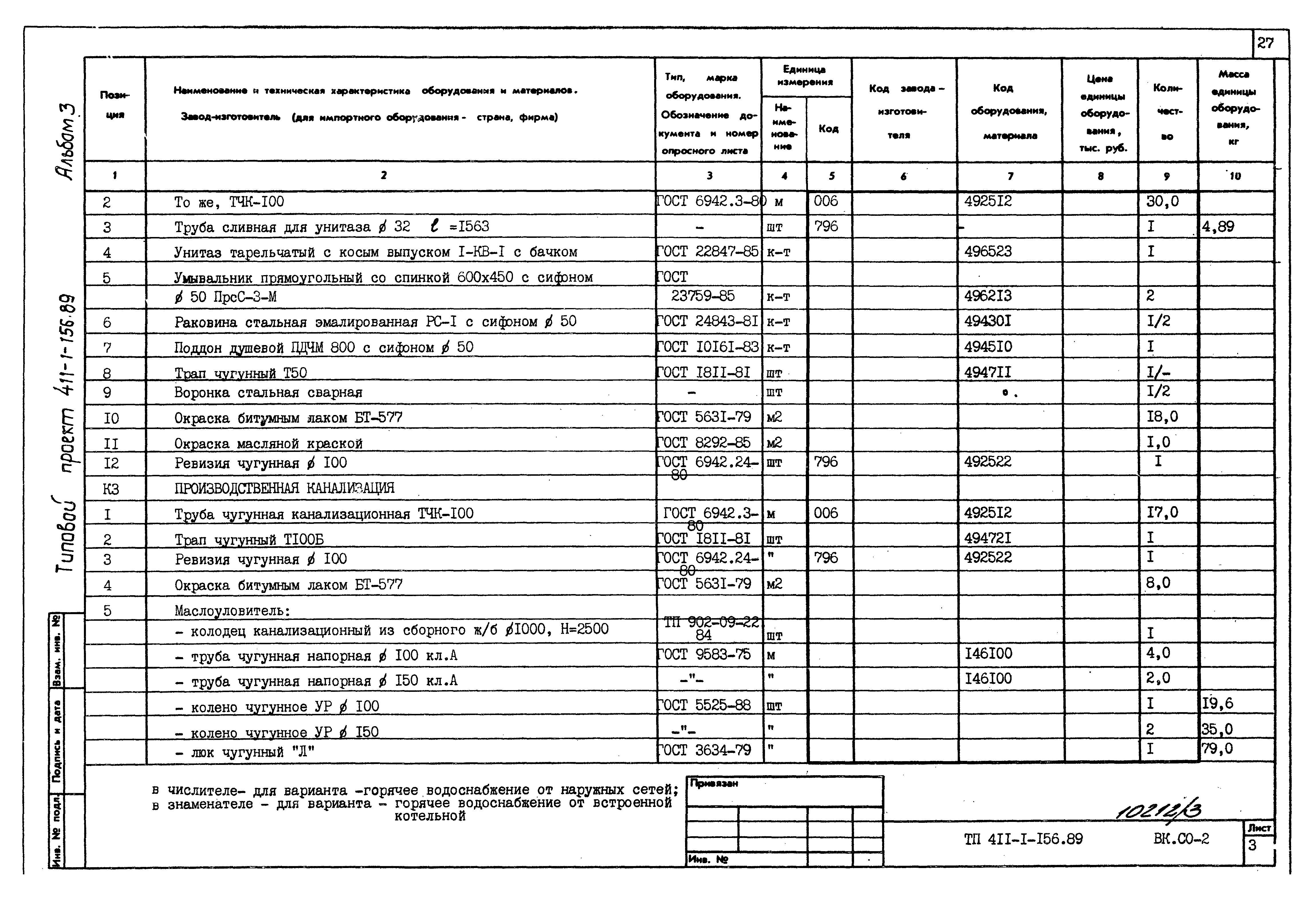 Типовой проект 411-1-156.89