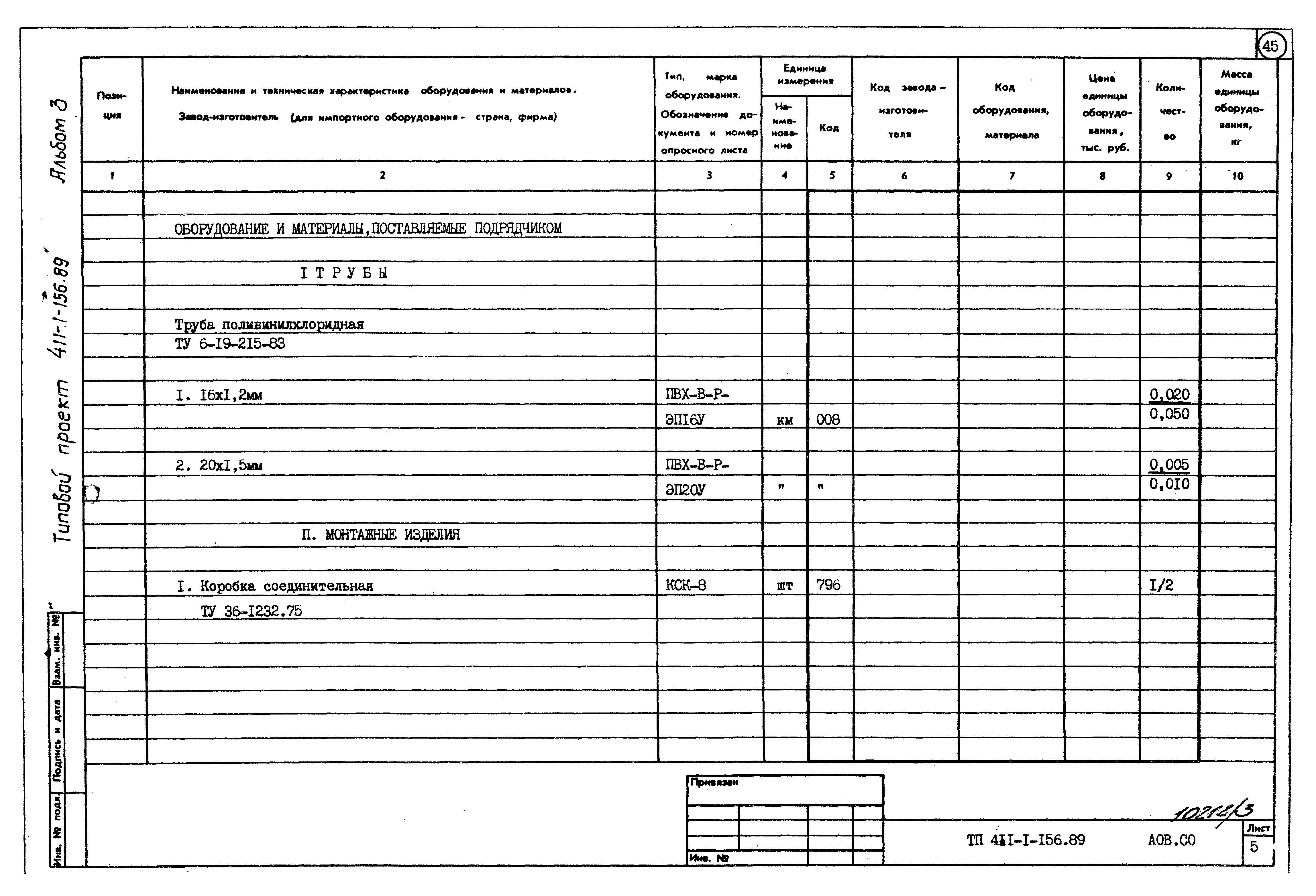 Типовой проект 411-1-156.89