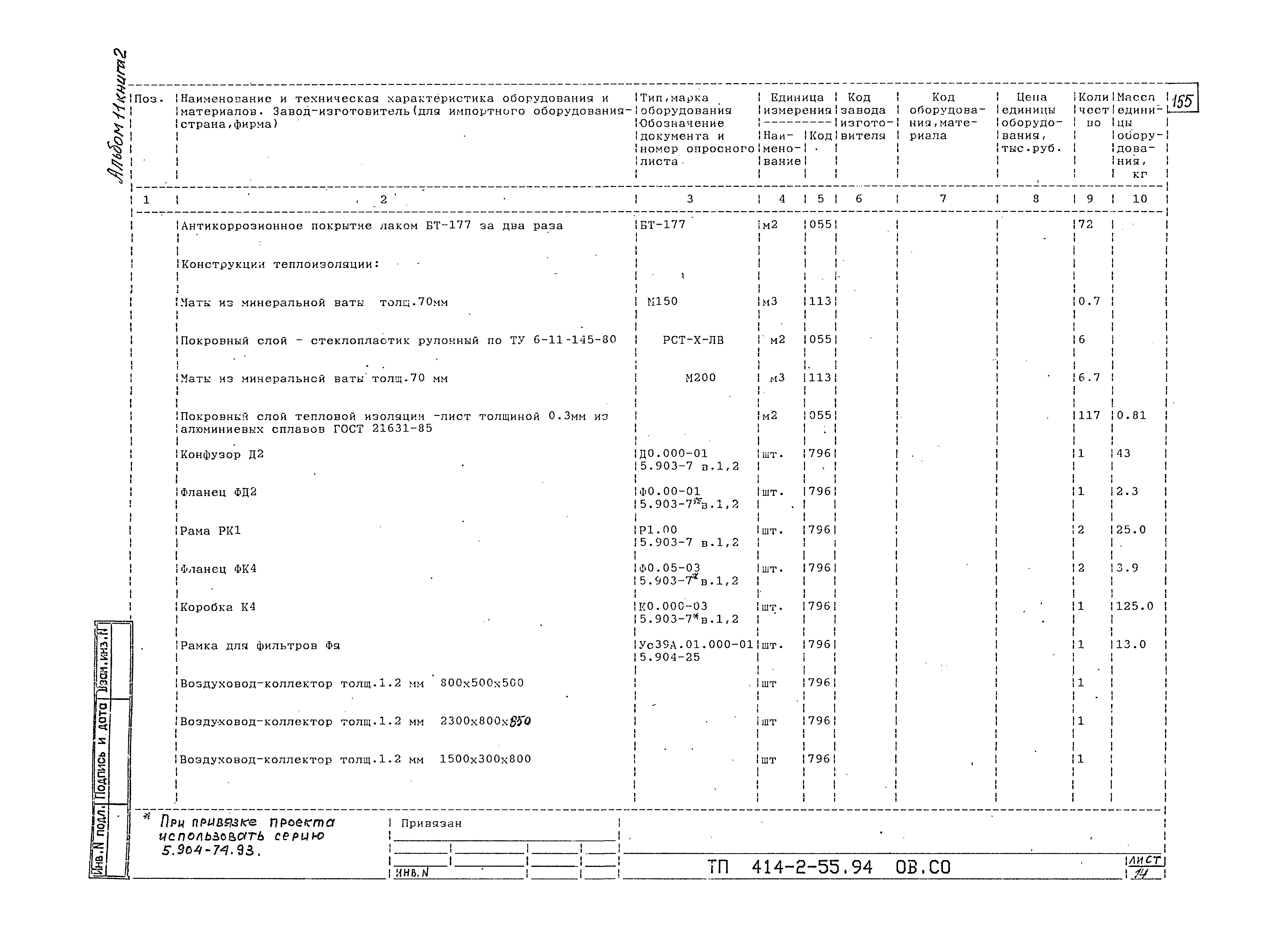 Типовой проект 414-2-55.94