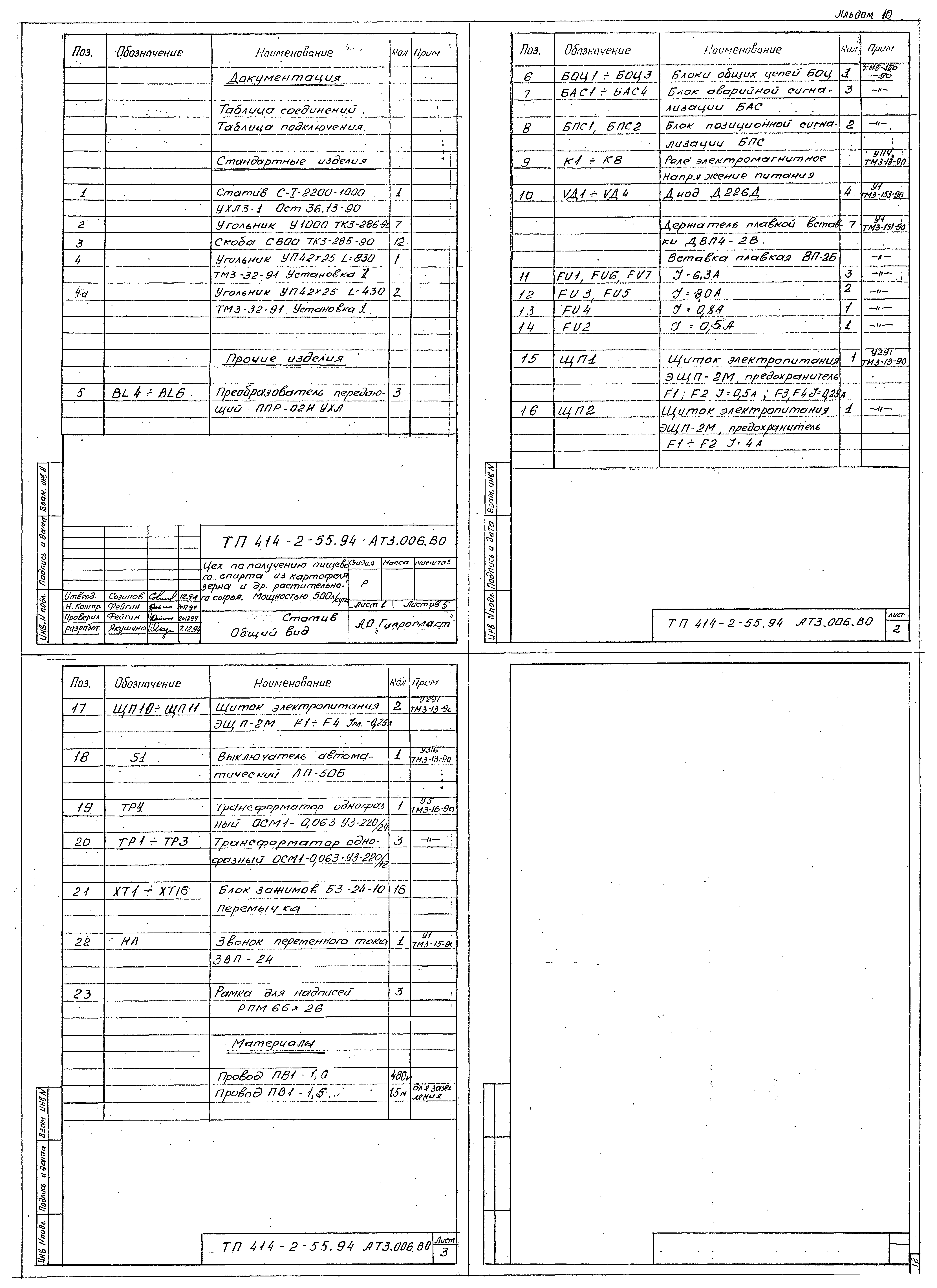 Типовой проект 414-2-55.94