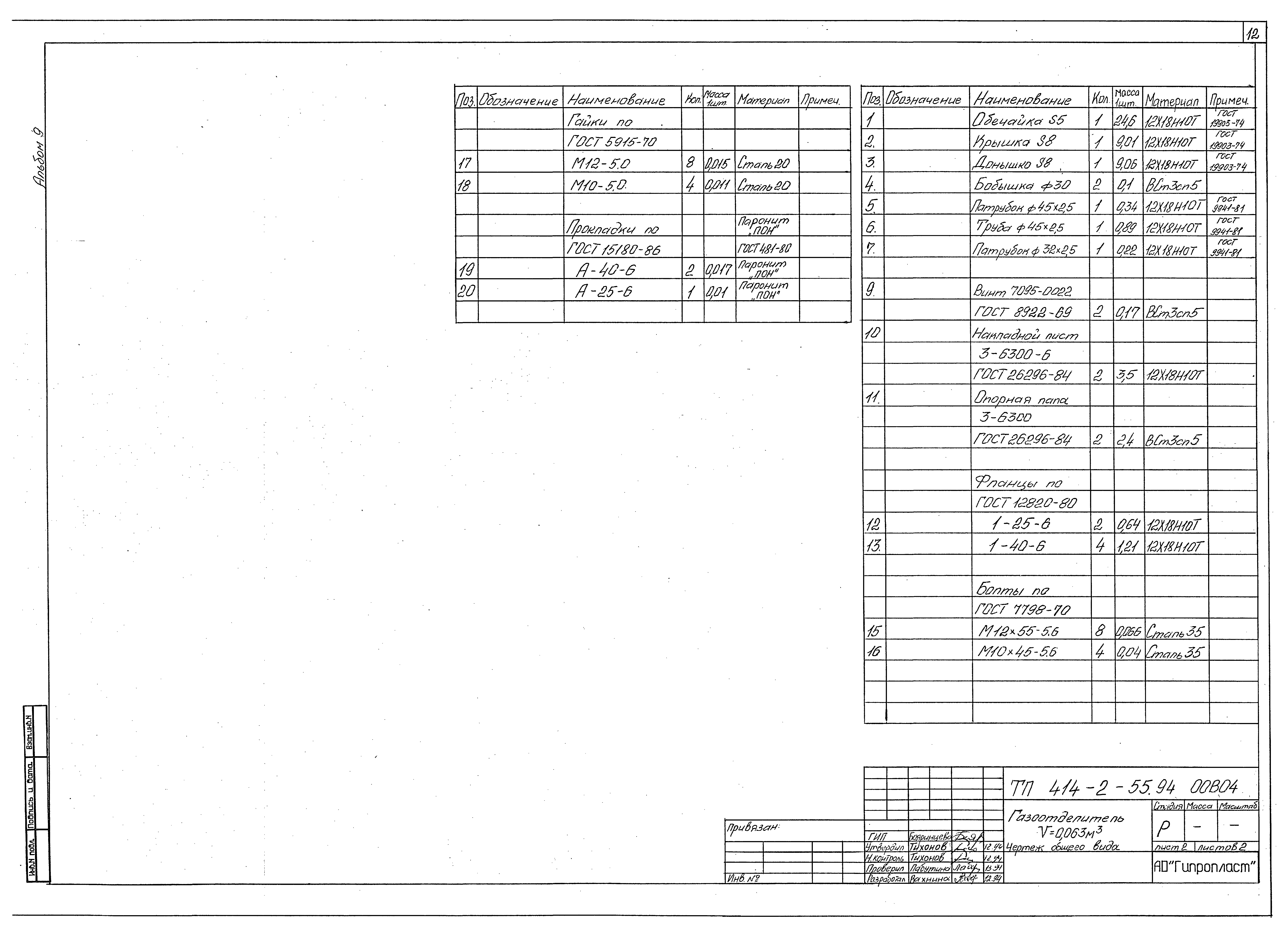 Типовой проект 414-2-55.94