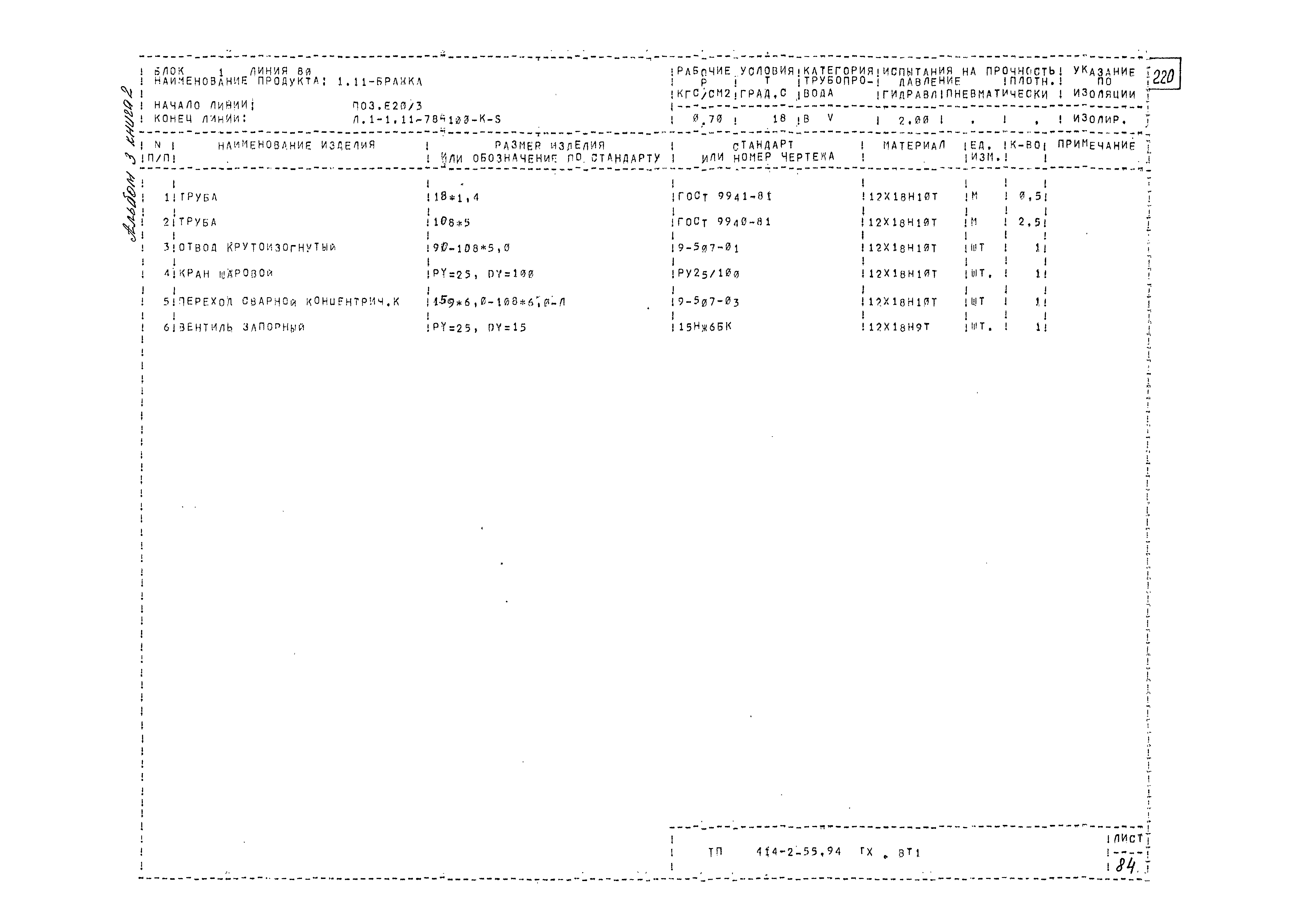 Типовой проект 414-2-55.94