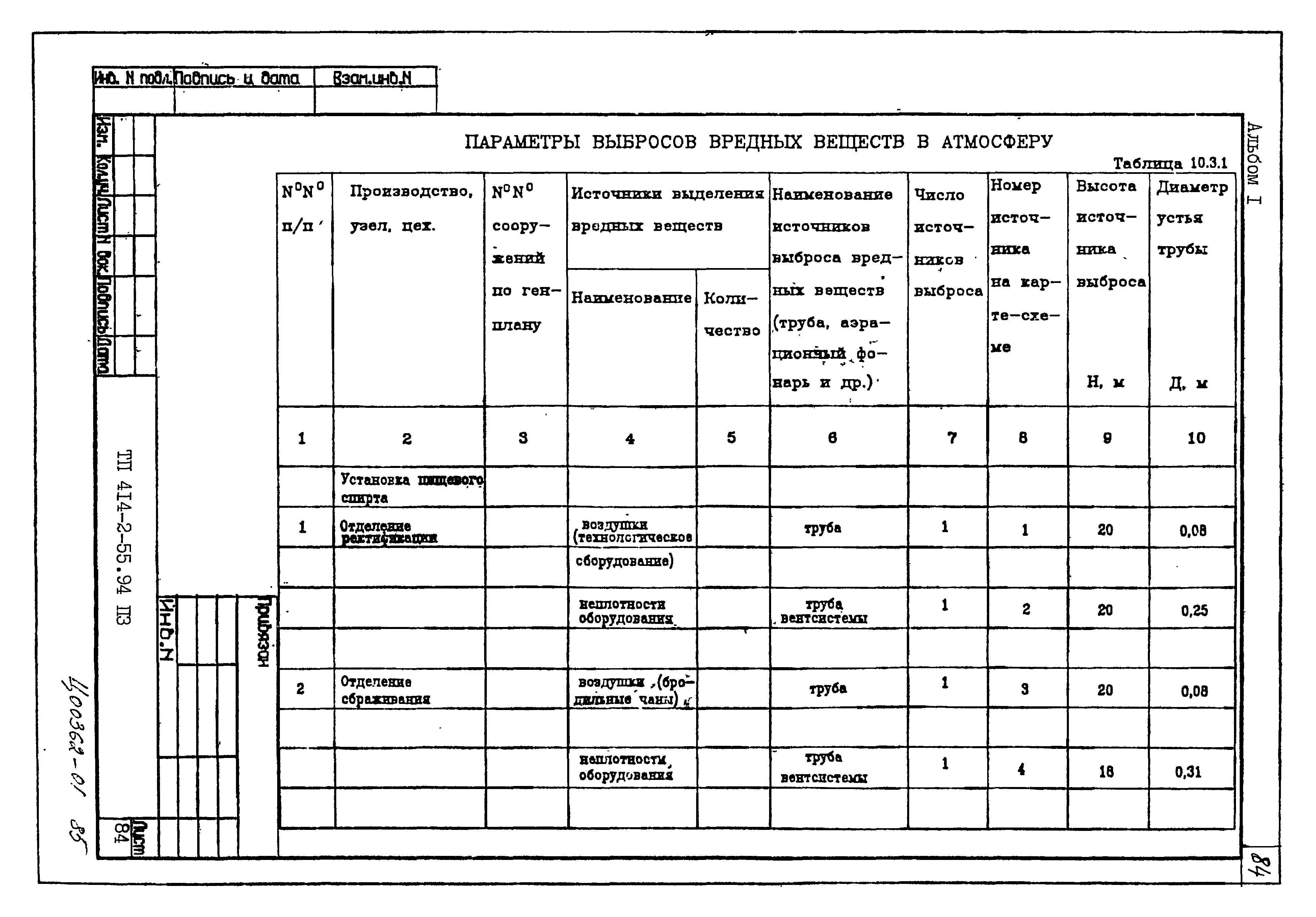 Типовой проект 414-2-55.94