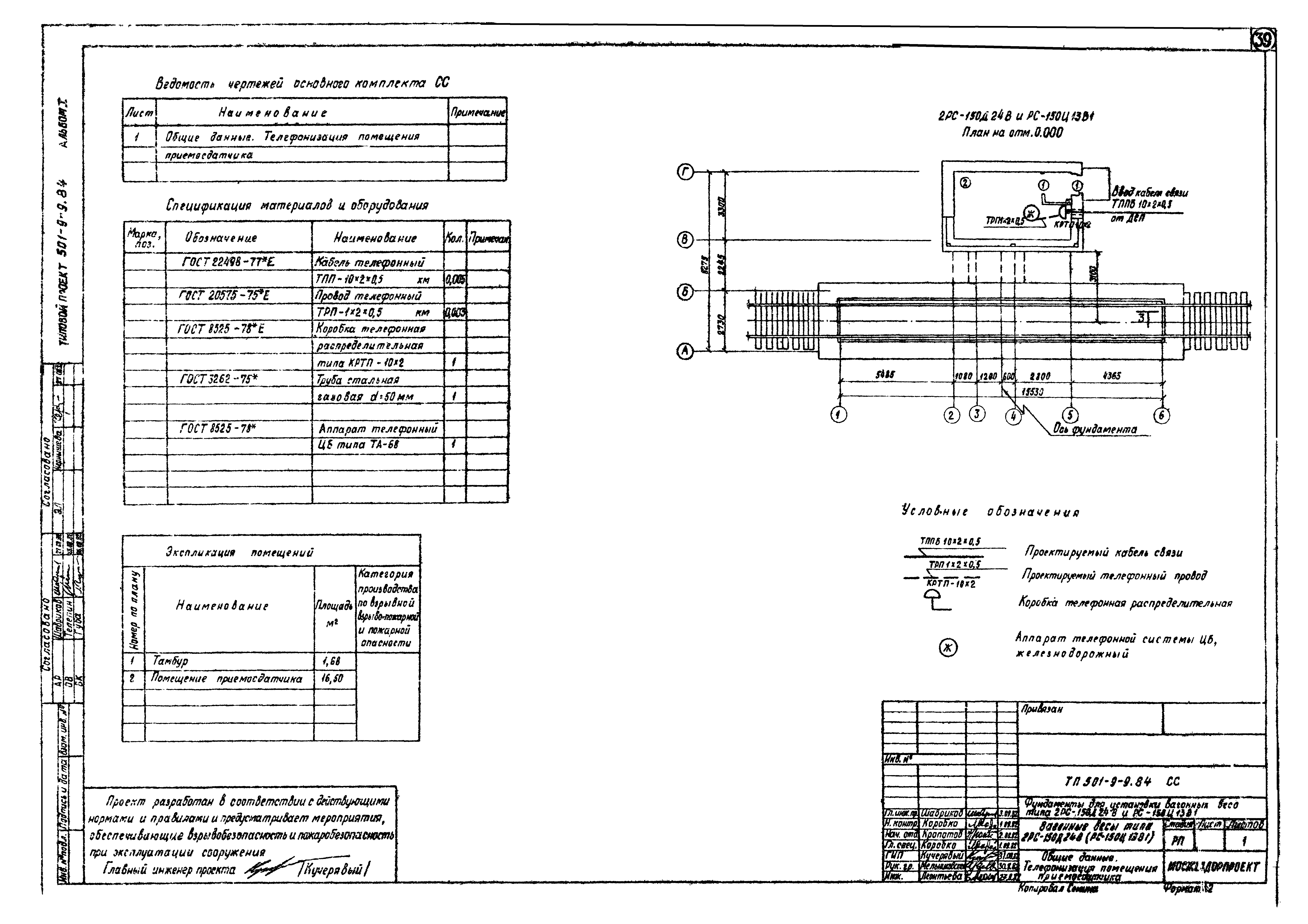 Типовой проект 501-9-9.84