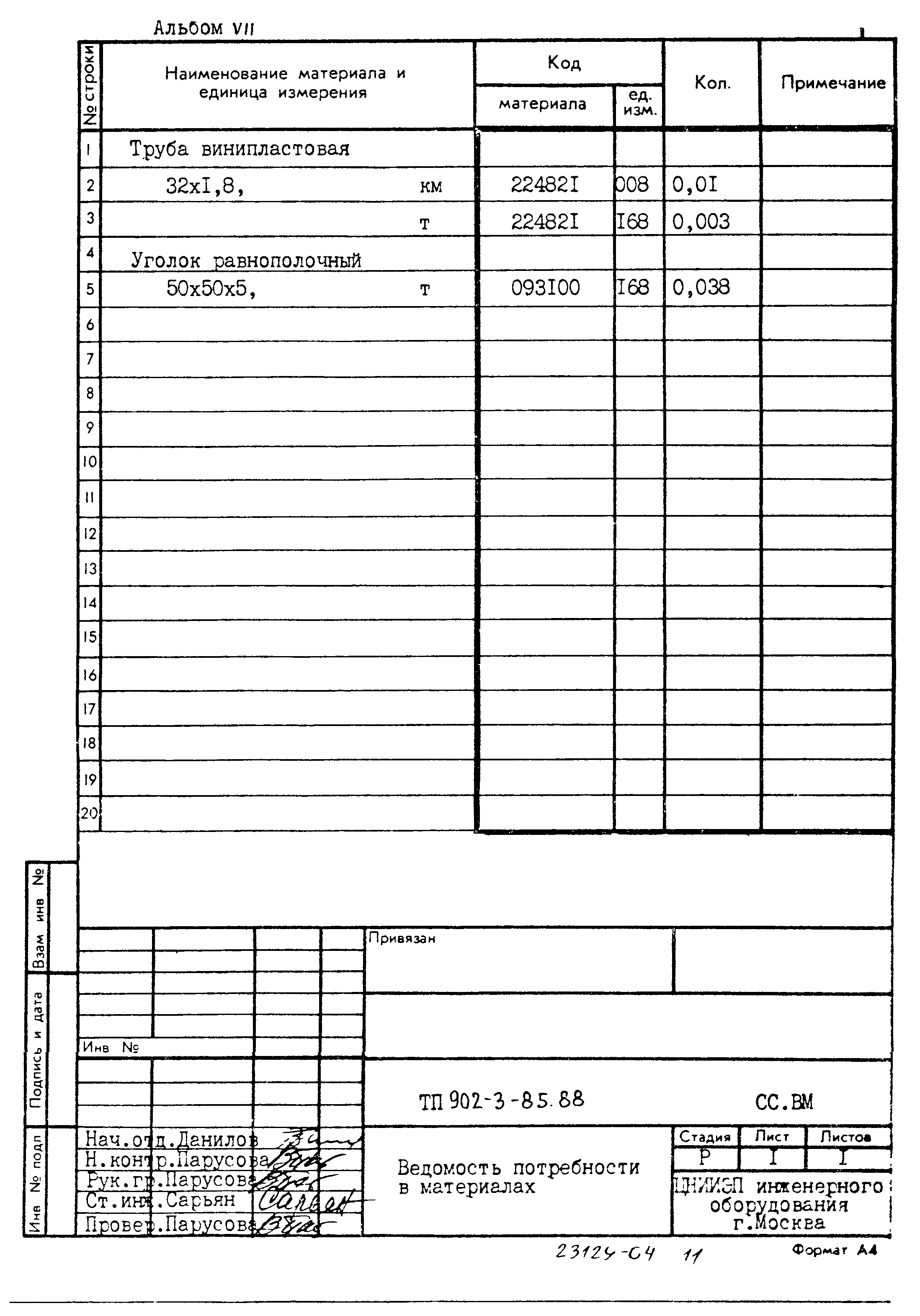 Типовой проект 902-3-85.88