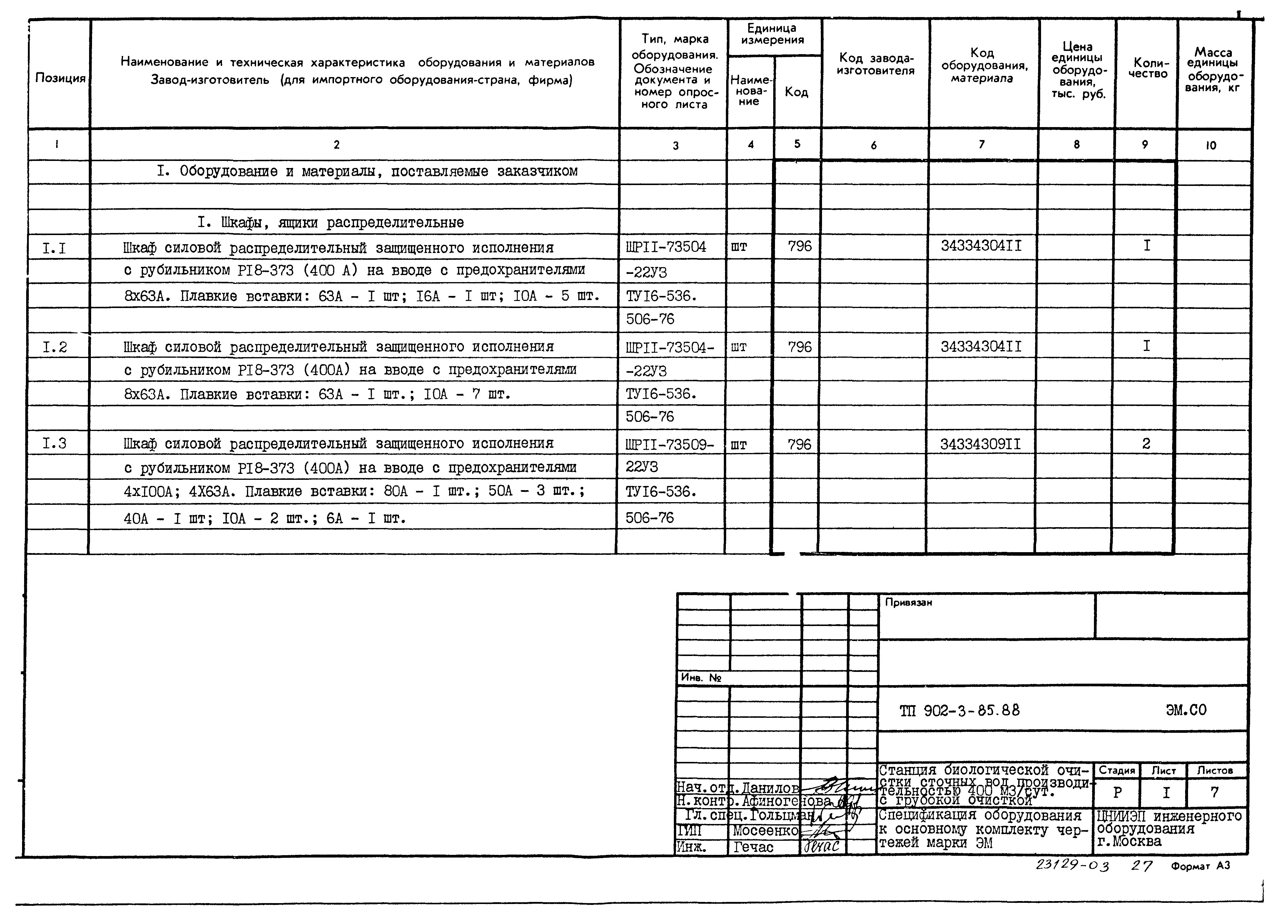Типовой проект 902-3-85.88