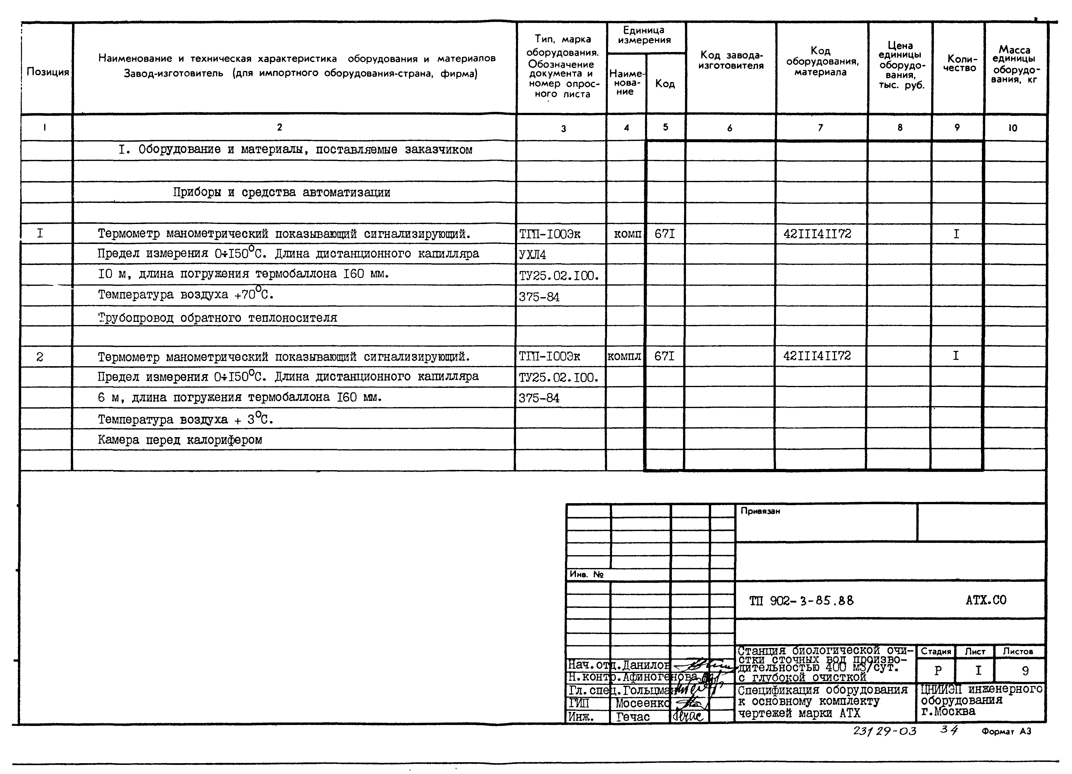 Типовой проект 902-3-85.88