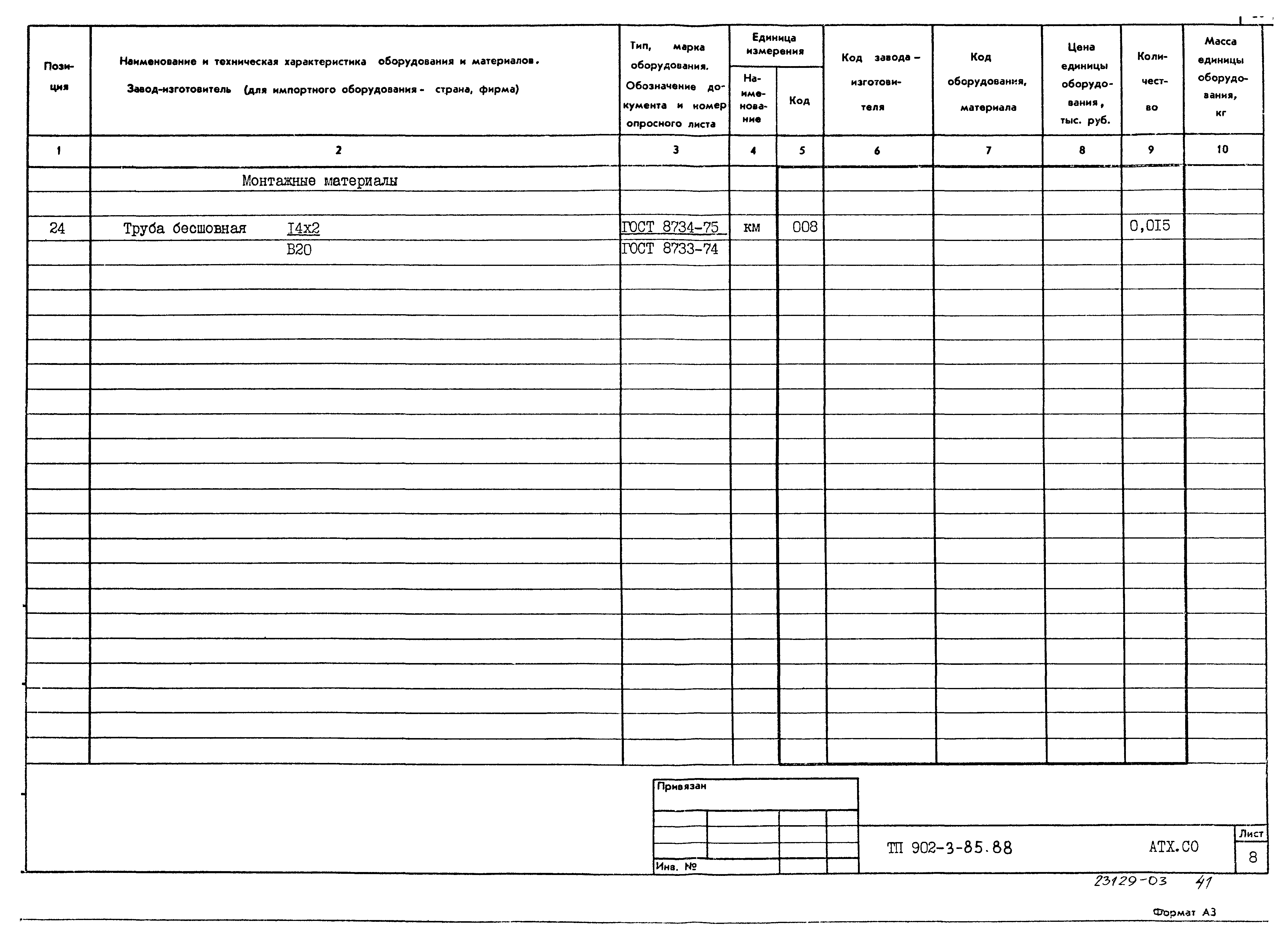 Типовой проект 902-3-85.88
