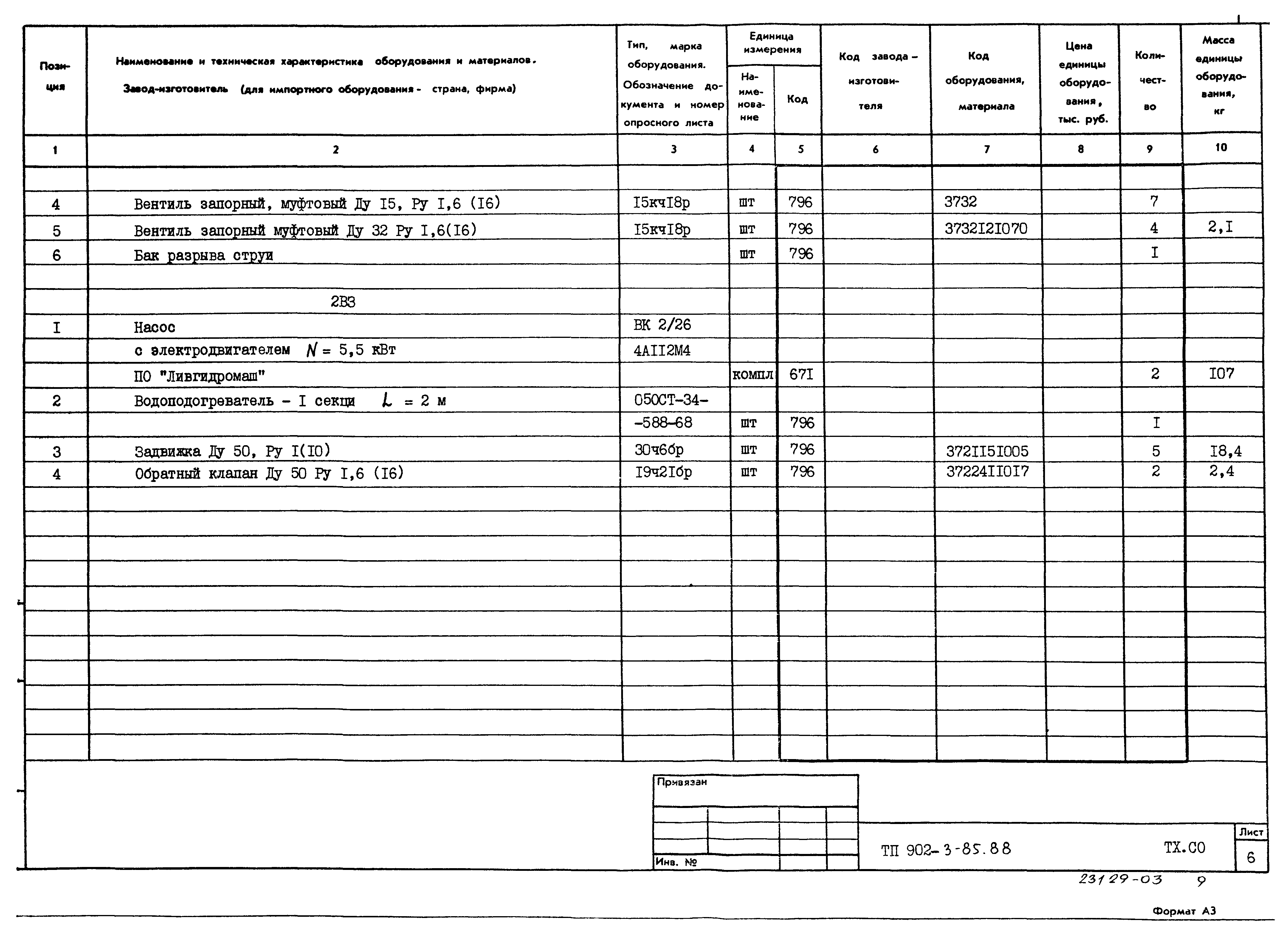 Типовой проект 902-3-85.88