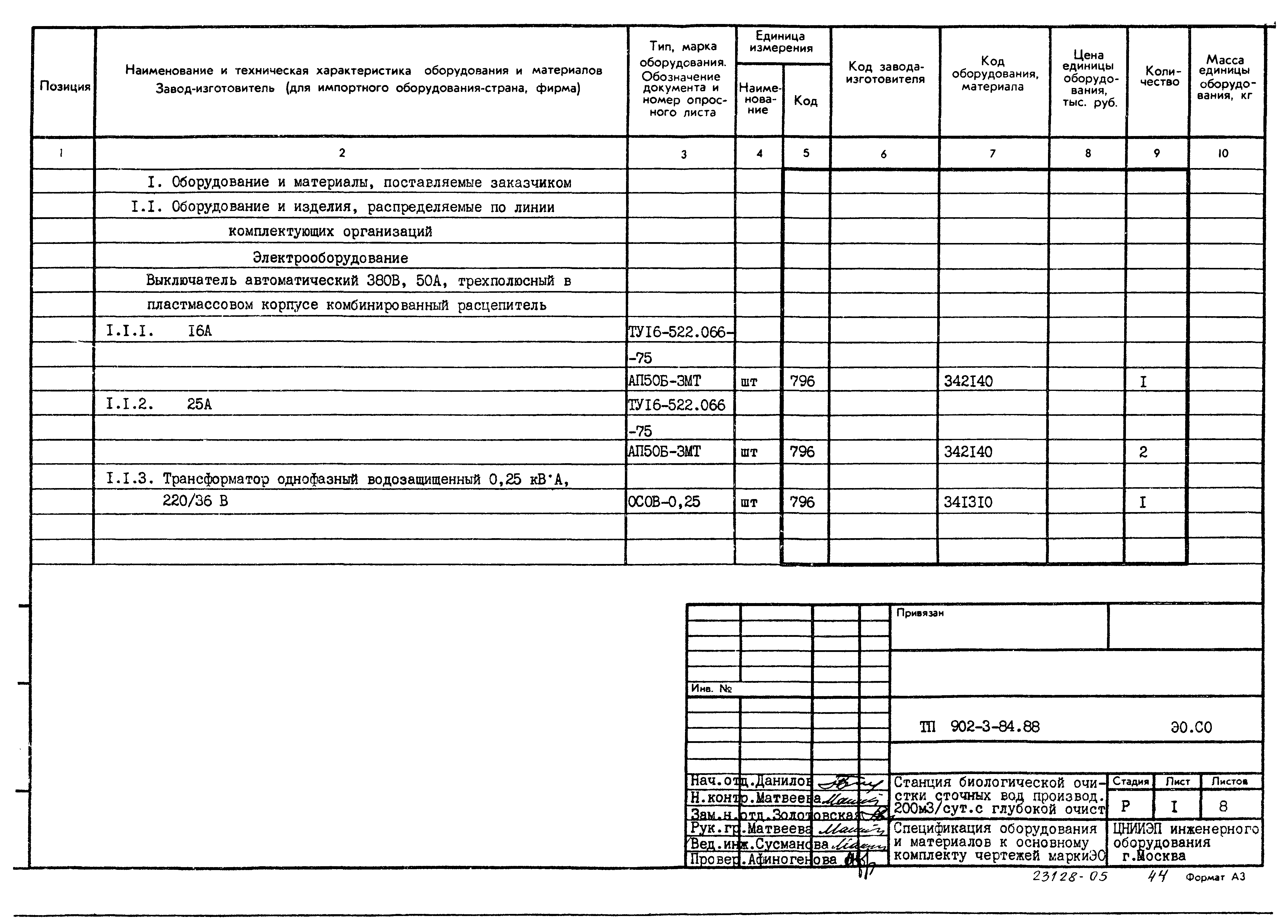 Типовой проект 902-3-84.88