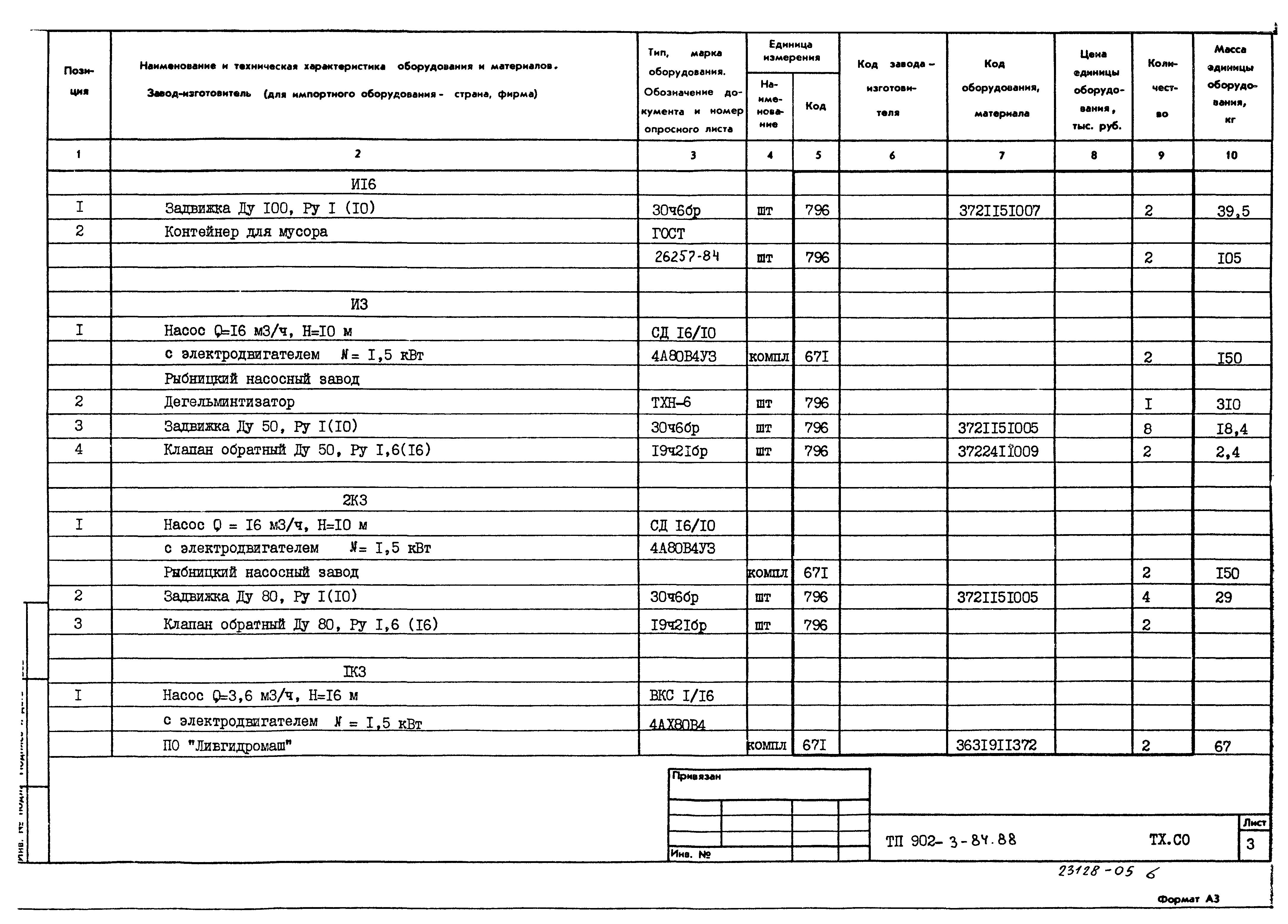 Типовой проект 902-3-84.88