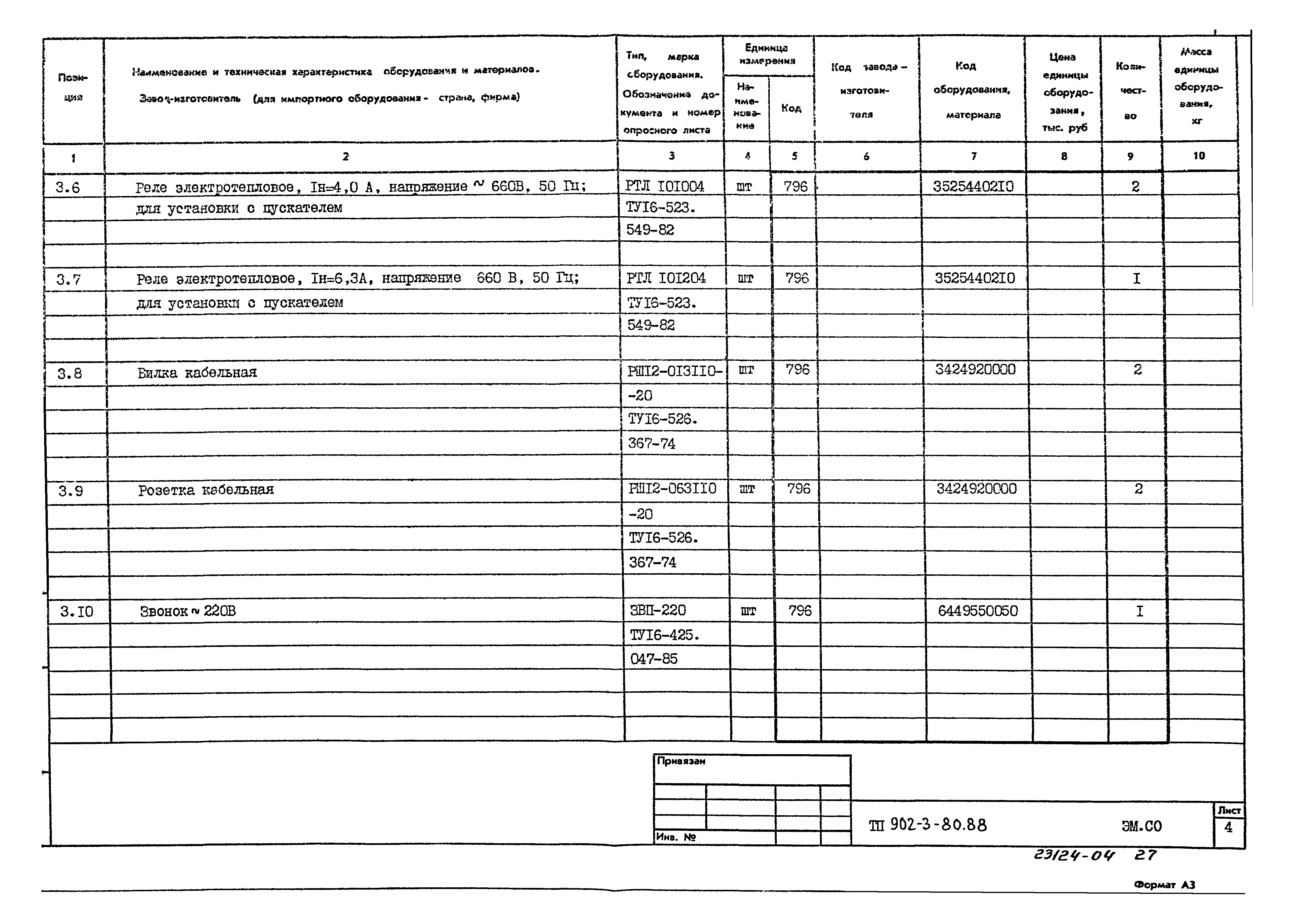 Типовой проект 902-3-80.88