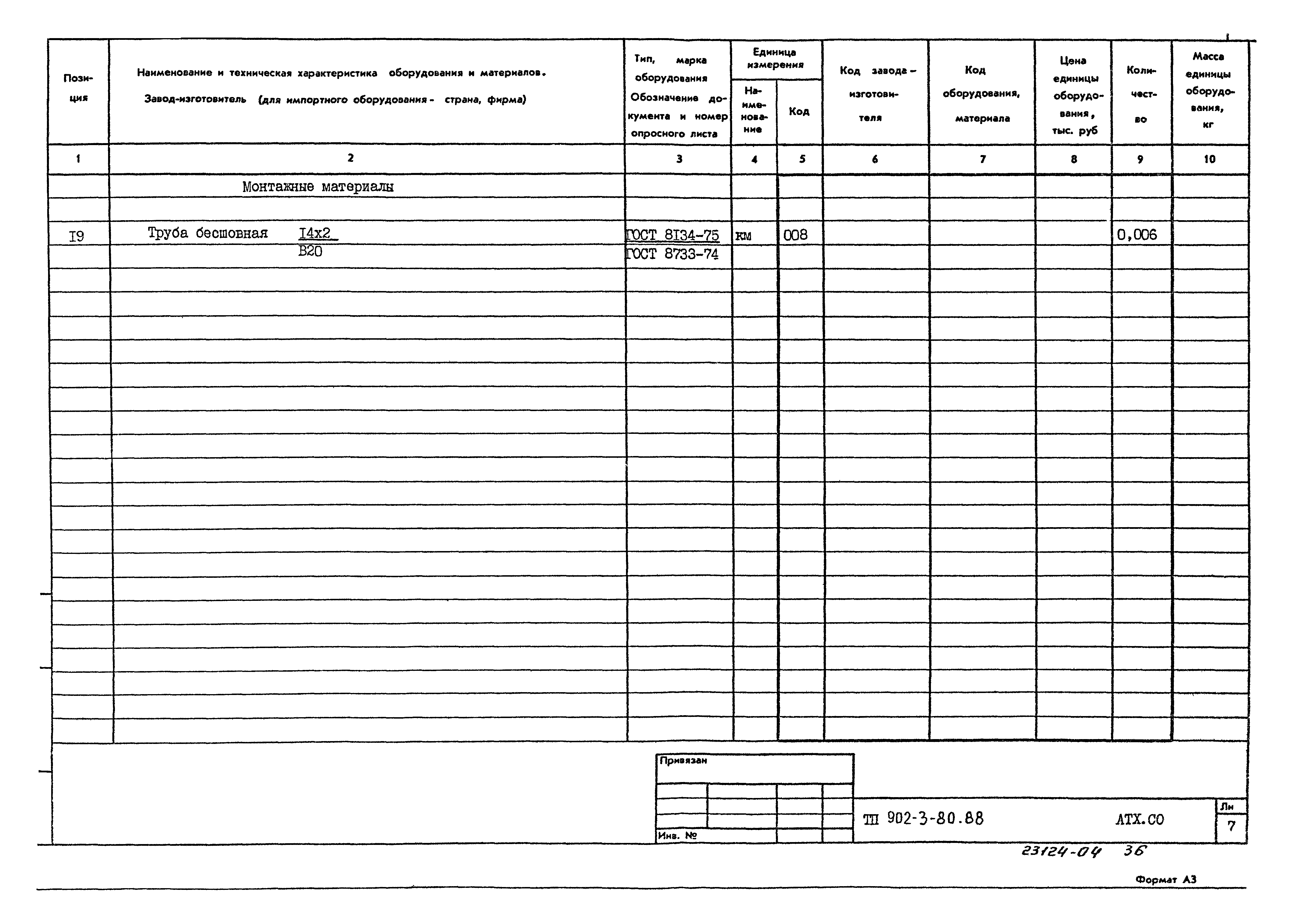 Типовой проект 902-3-80.88