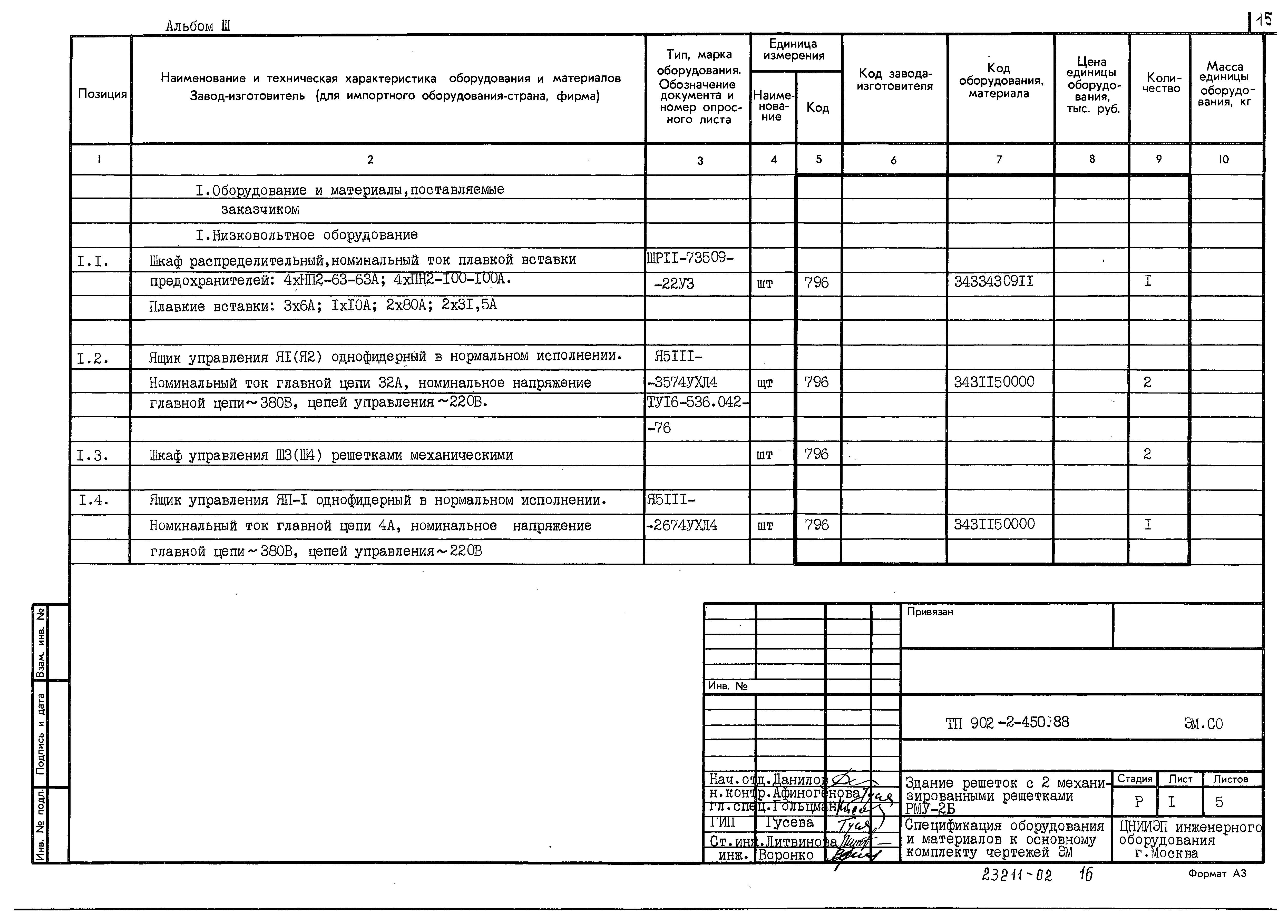 Типовой проект 902-2-450.88
