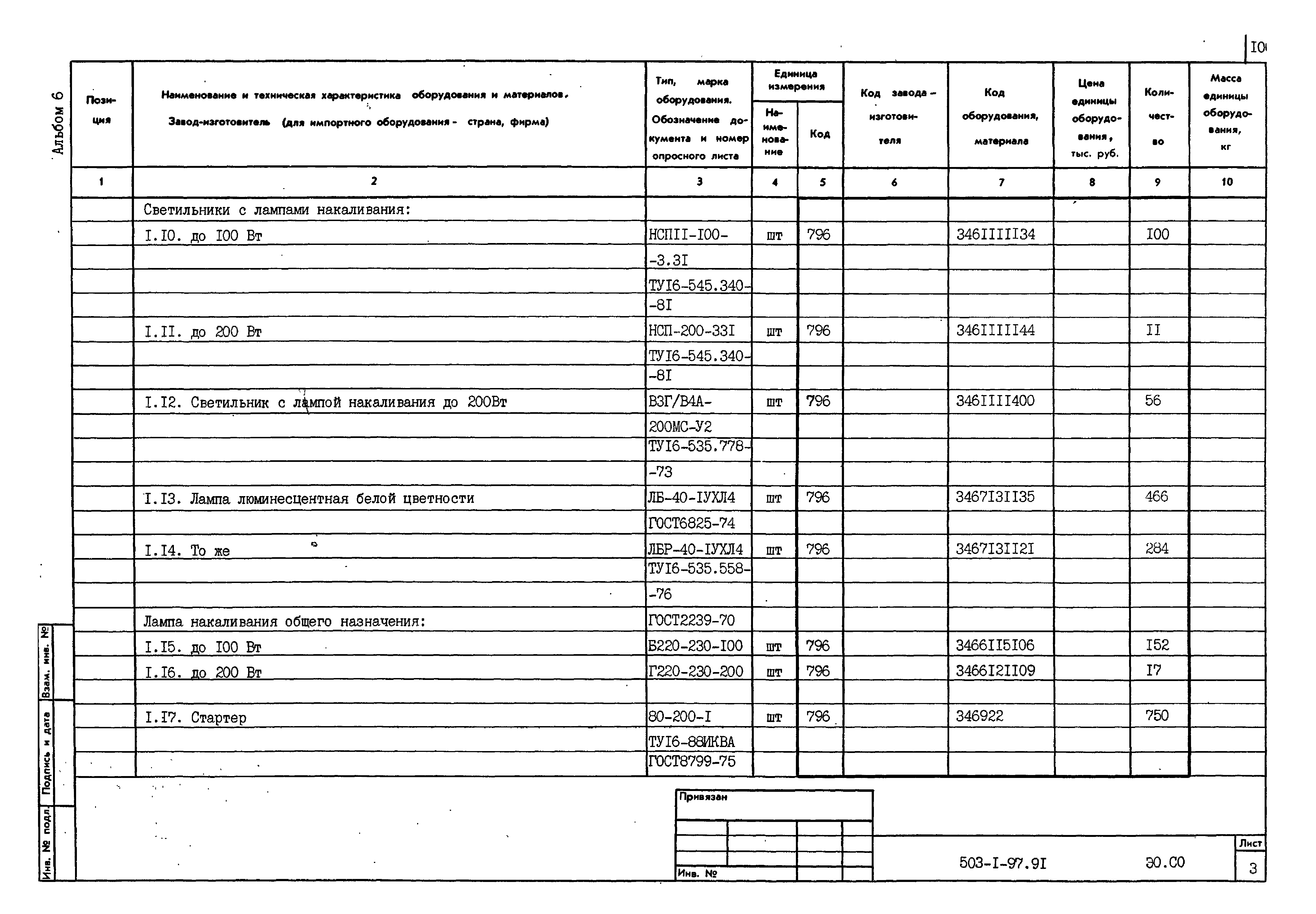 Типовой проект 503-1-97.91