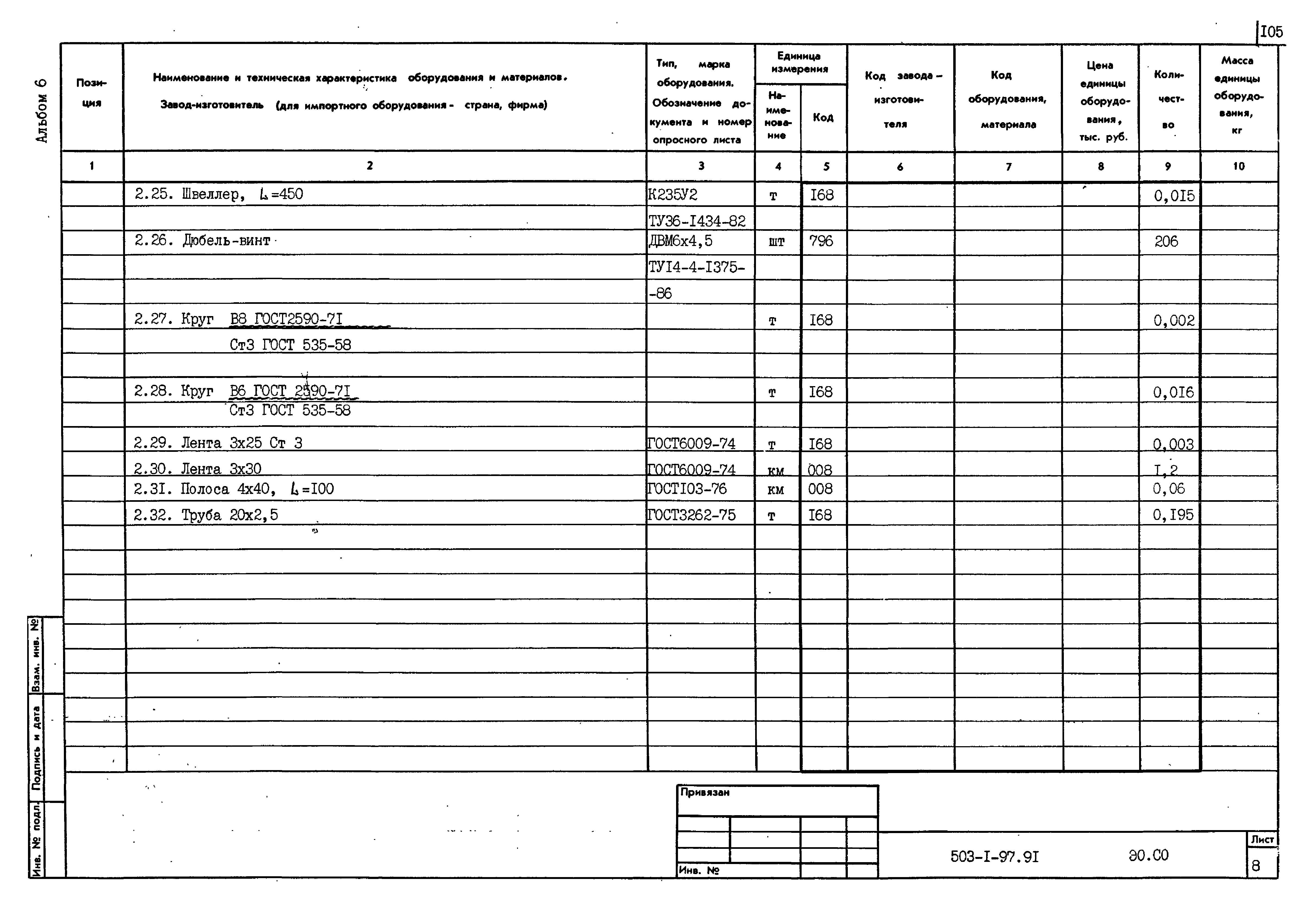 Типовой проект 503-1-97.91