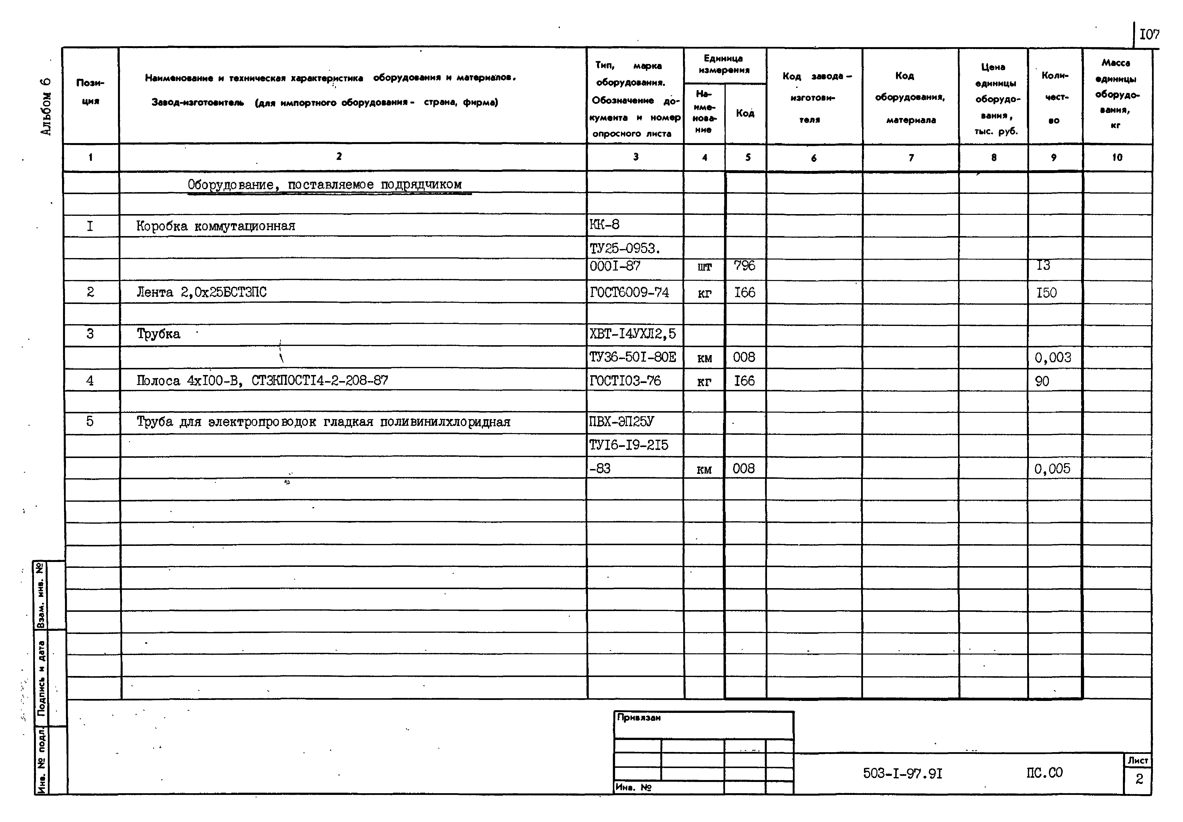 Типовой проект 503-1-97.91