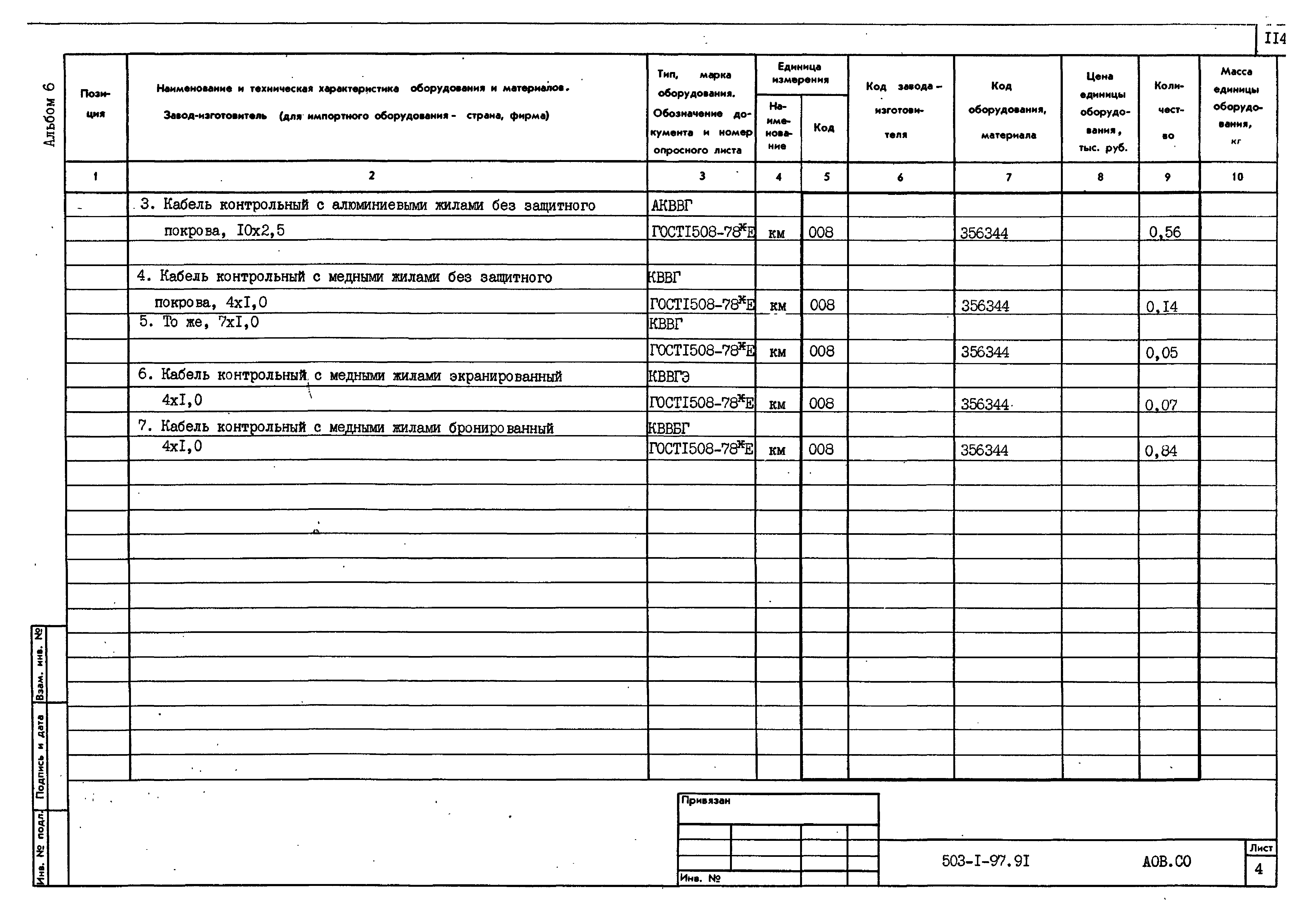 Типовой проект 503-1-97.91