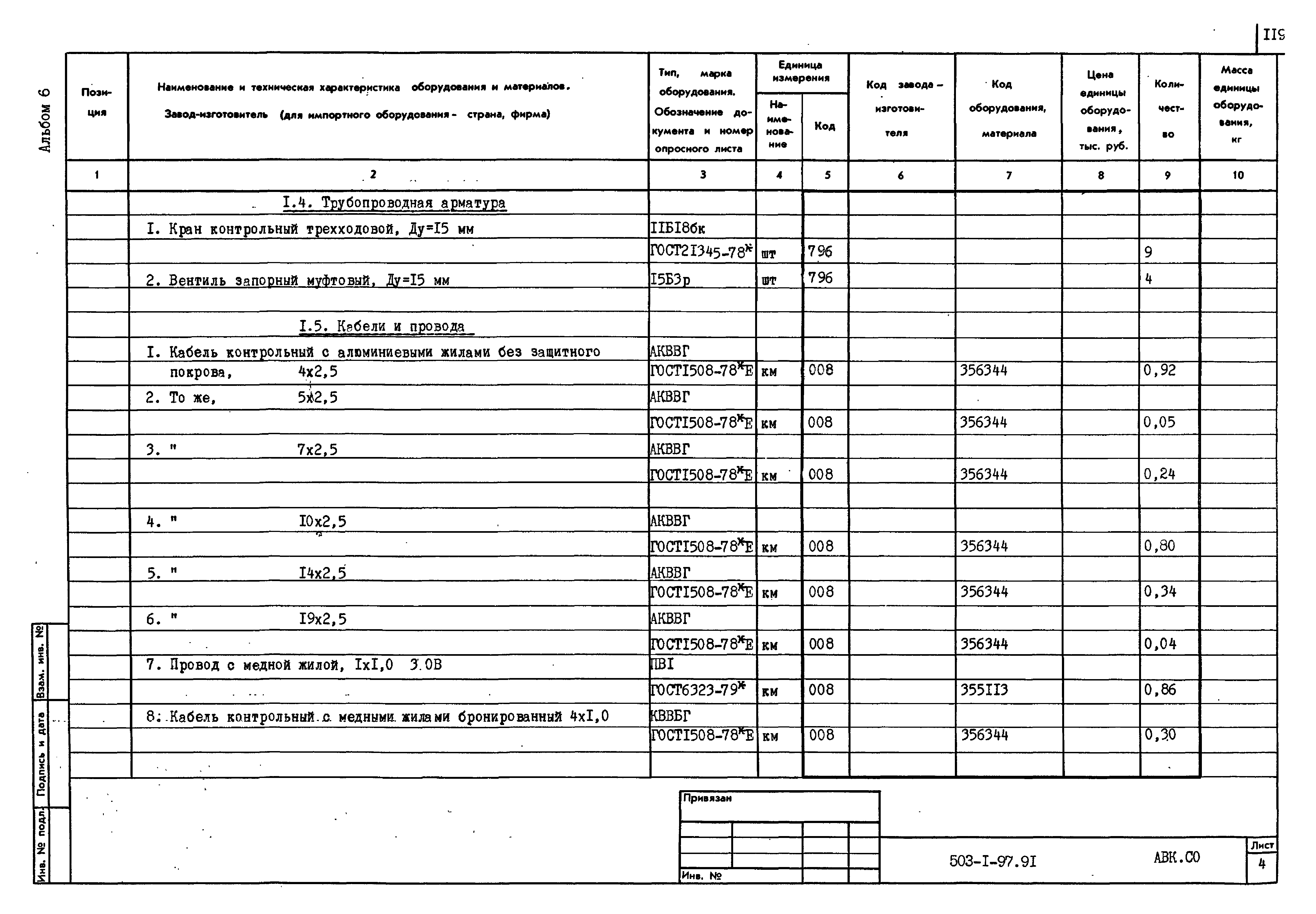 Типовой проект 503-1-97.91