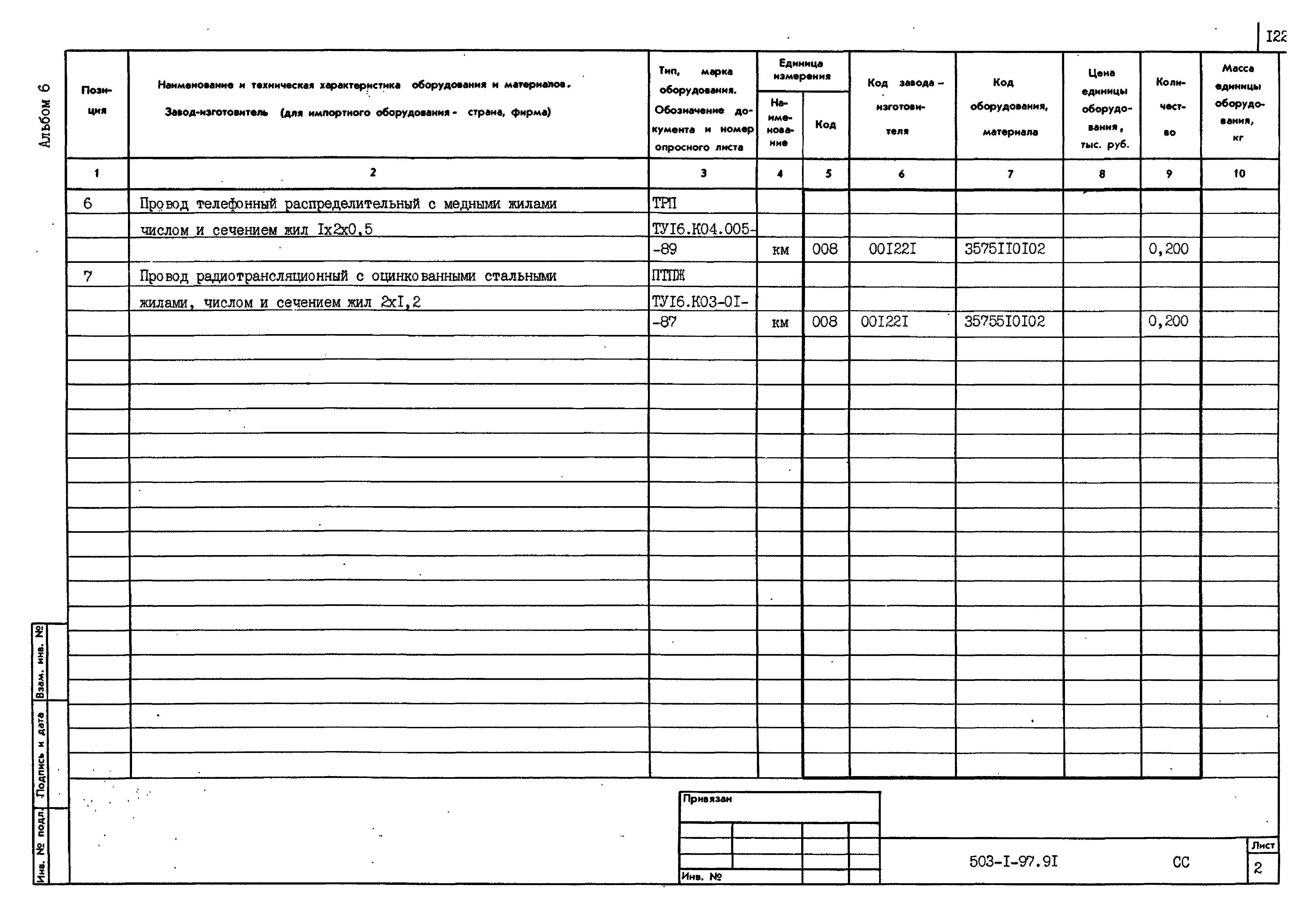 Типовой проект 503-1-97.91