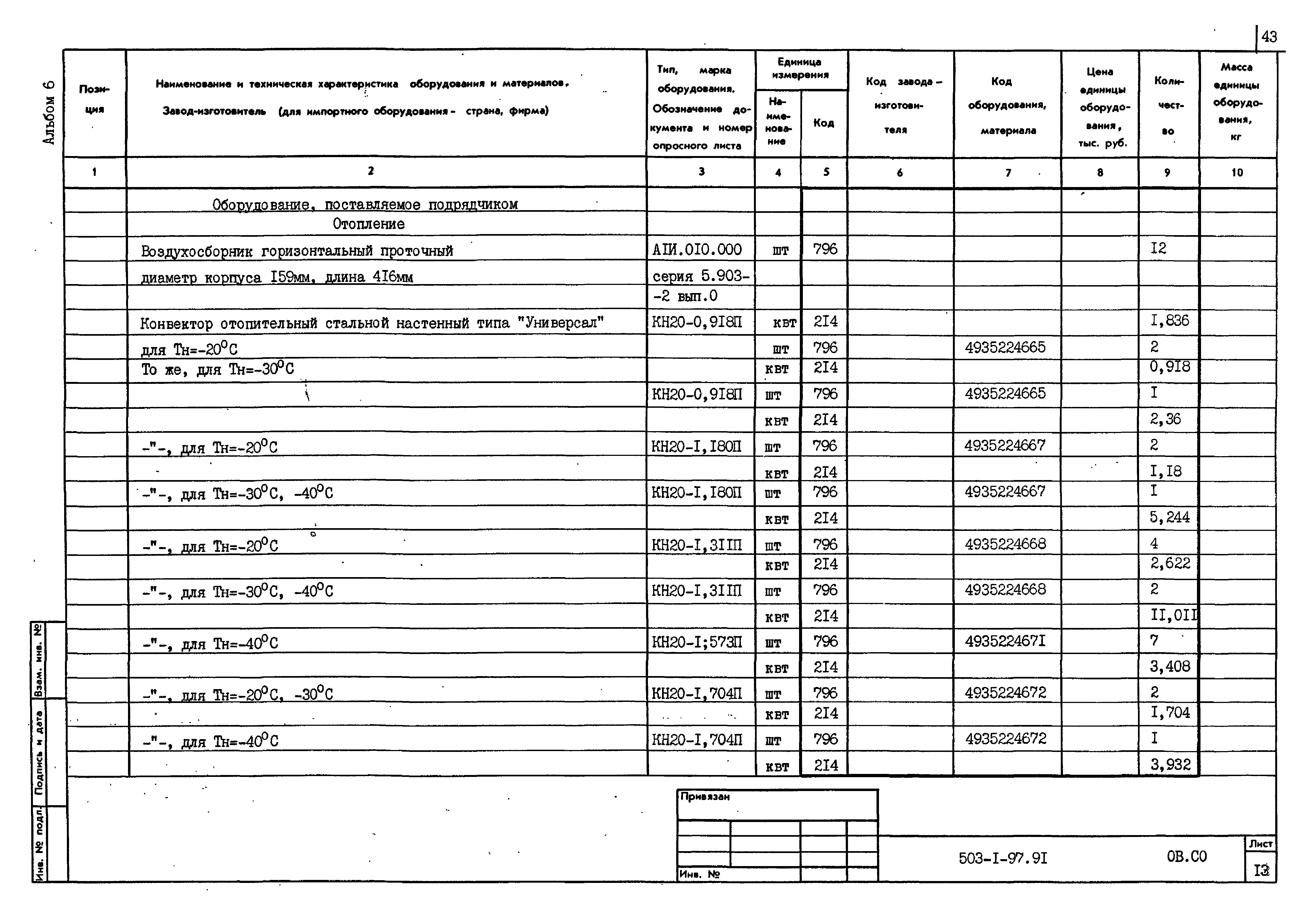 Типовой проект 503-1-97.91