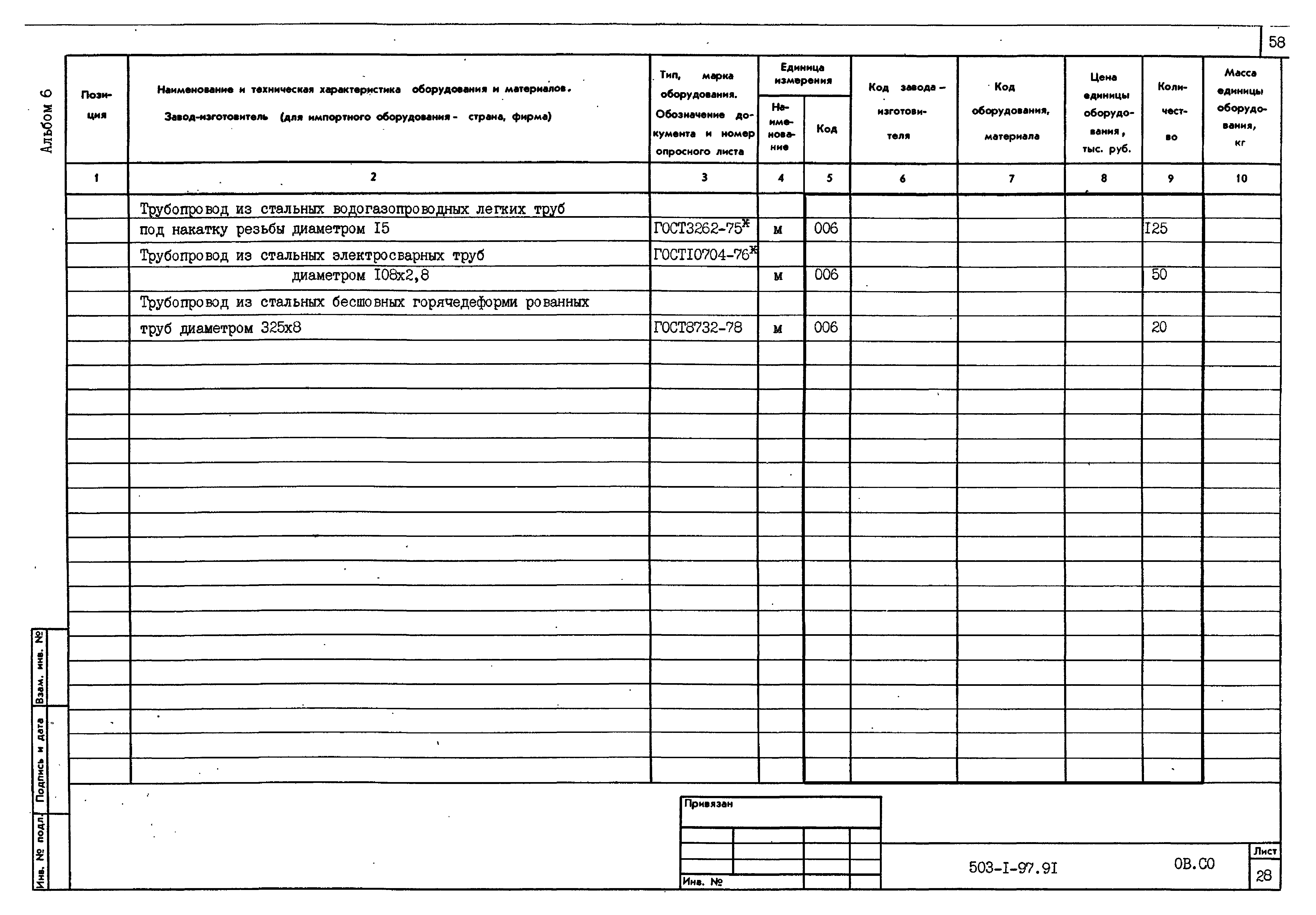 Типовой проект 503-1-97.91